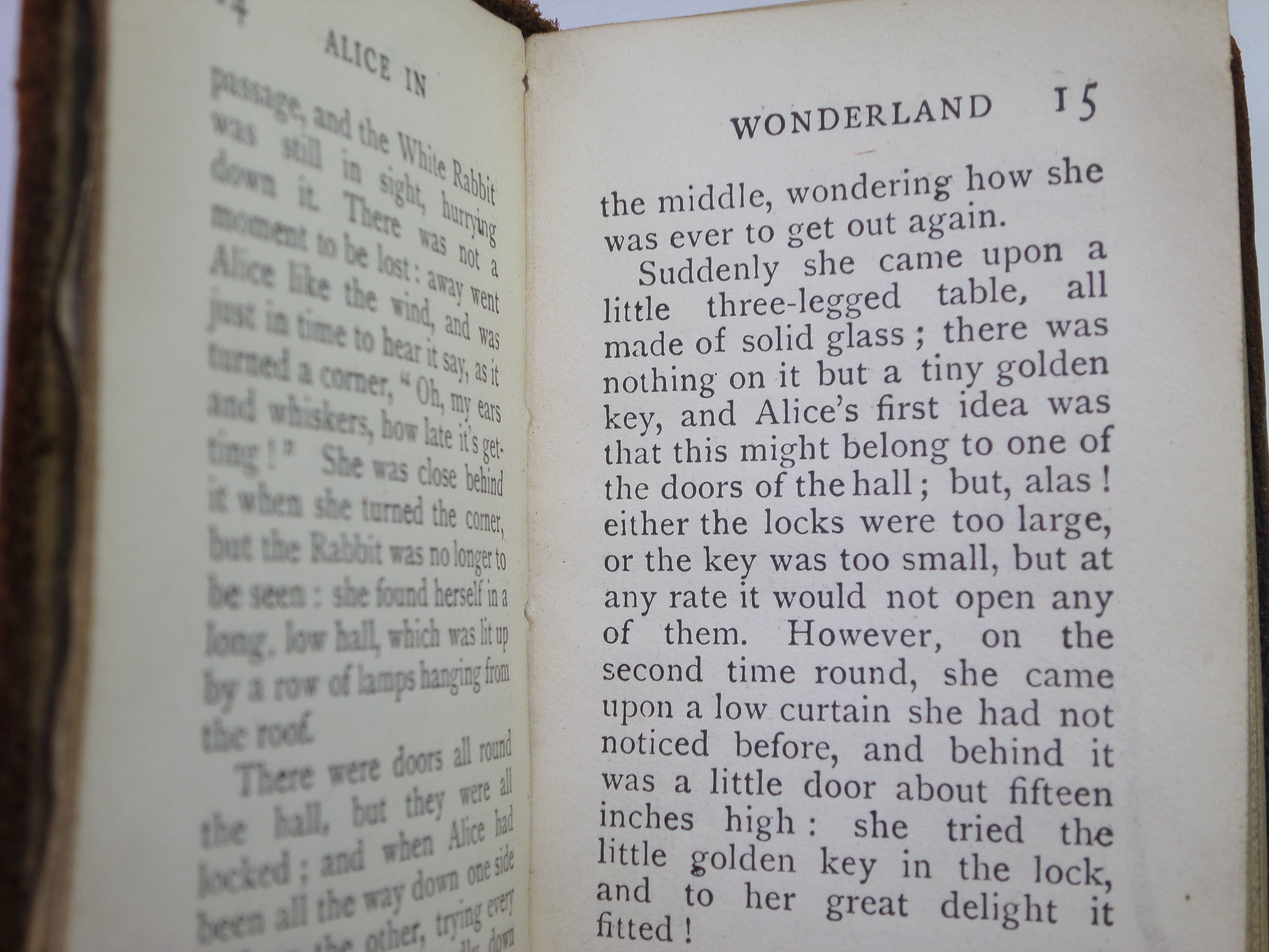 ALICE IN WONDERLAND BY LEWIS CARROLL C. 1910 LANGHAM BOOKLETS MINIATURE EDITION