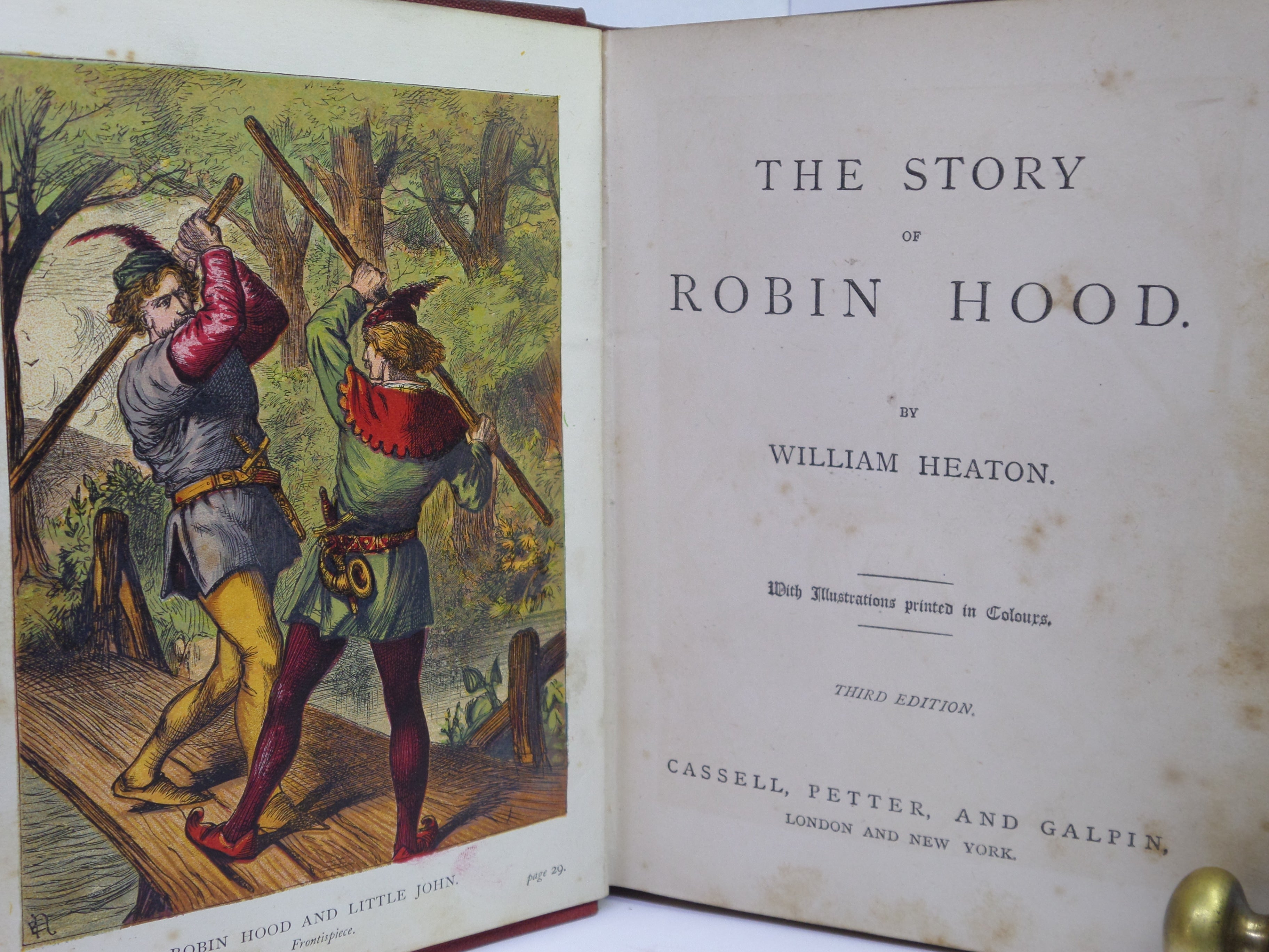 THE STORY OF ROBIN HOOD BY WILLIAM HEATON C. 1870 THIRD EDITION ILLUSTRATED