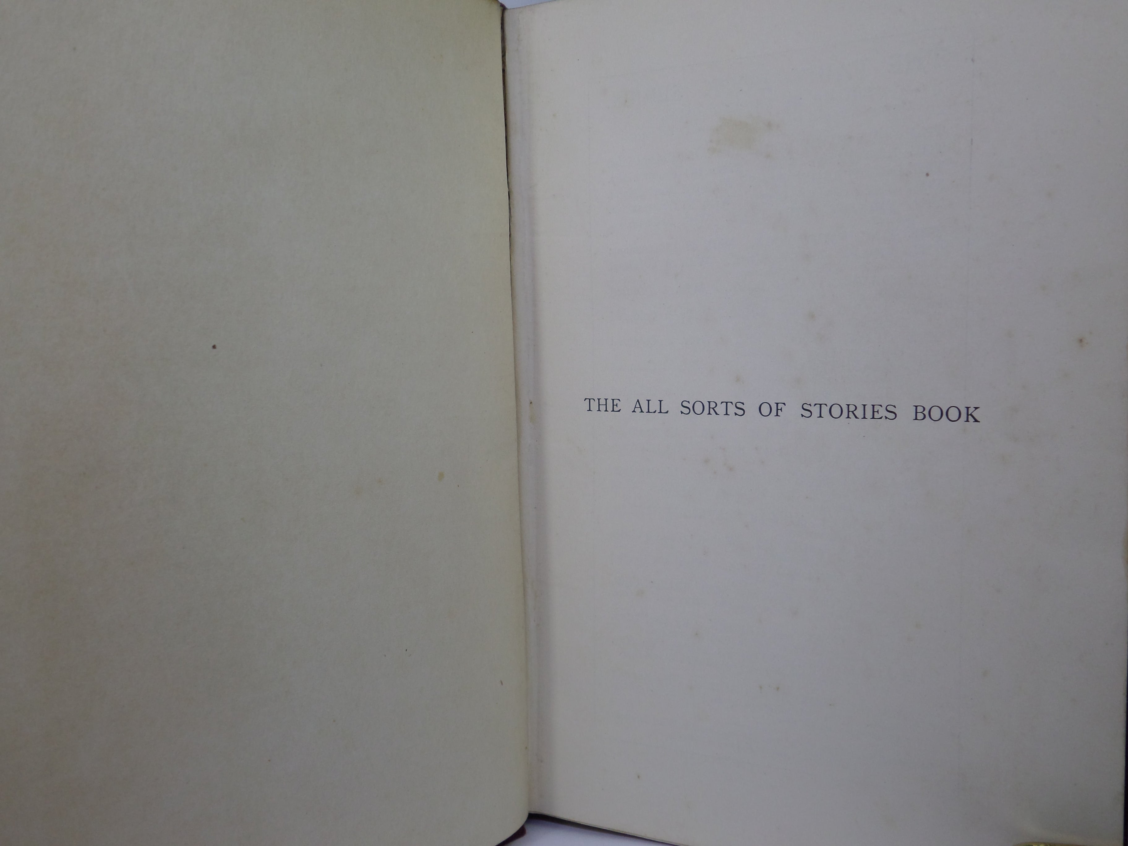 THE ALL SORTS OF STORIES BOOK BY MRS LANG, EDITED BY ANDREW LANG 1911 FIRST EDITION