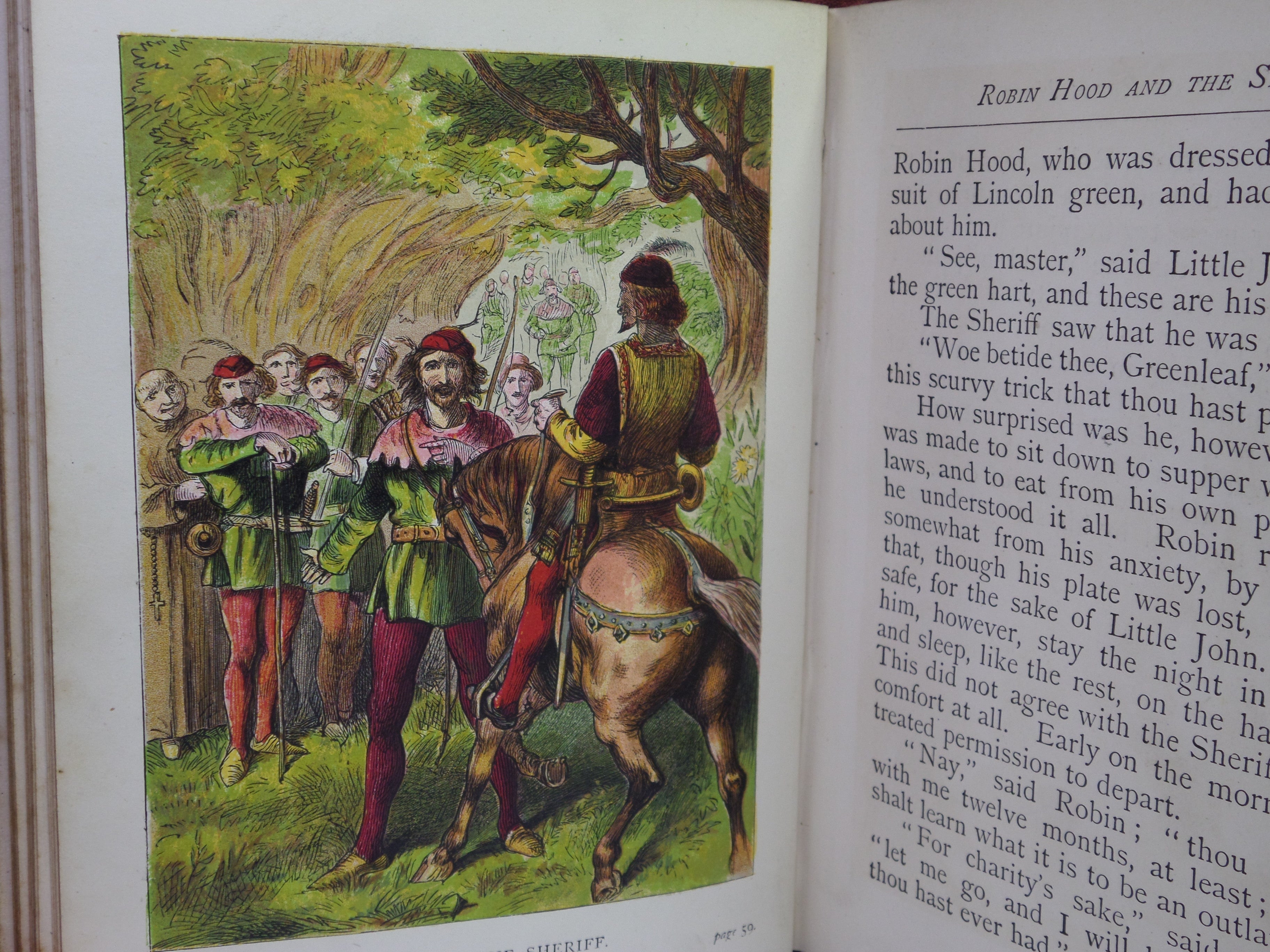 THE STORY OF ROBIN HOOD BY WILLIAM HEATON C. 1870 THIRD EDITION ILLUSTRATED