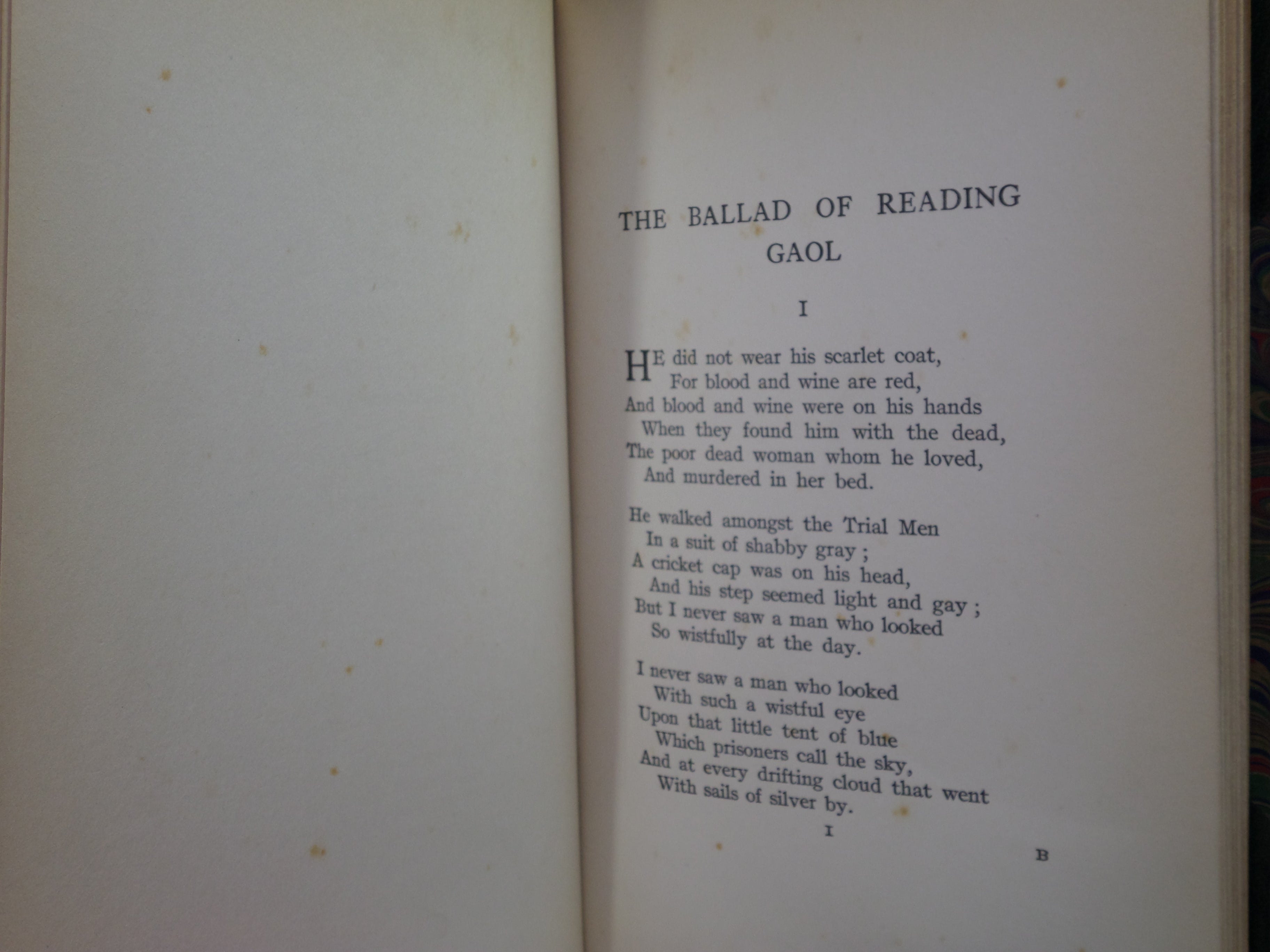 THE BALLAD OF READING GAOL BY OSCAR WILDE 1899 [1907] HATCHARDS LEATHER BINDING