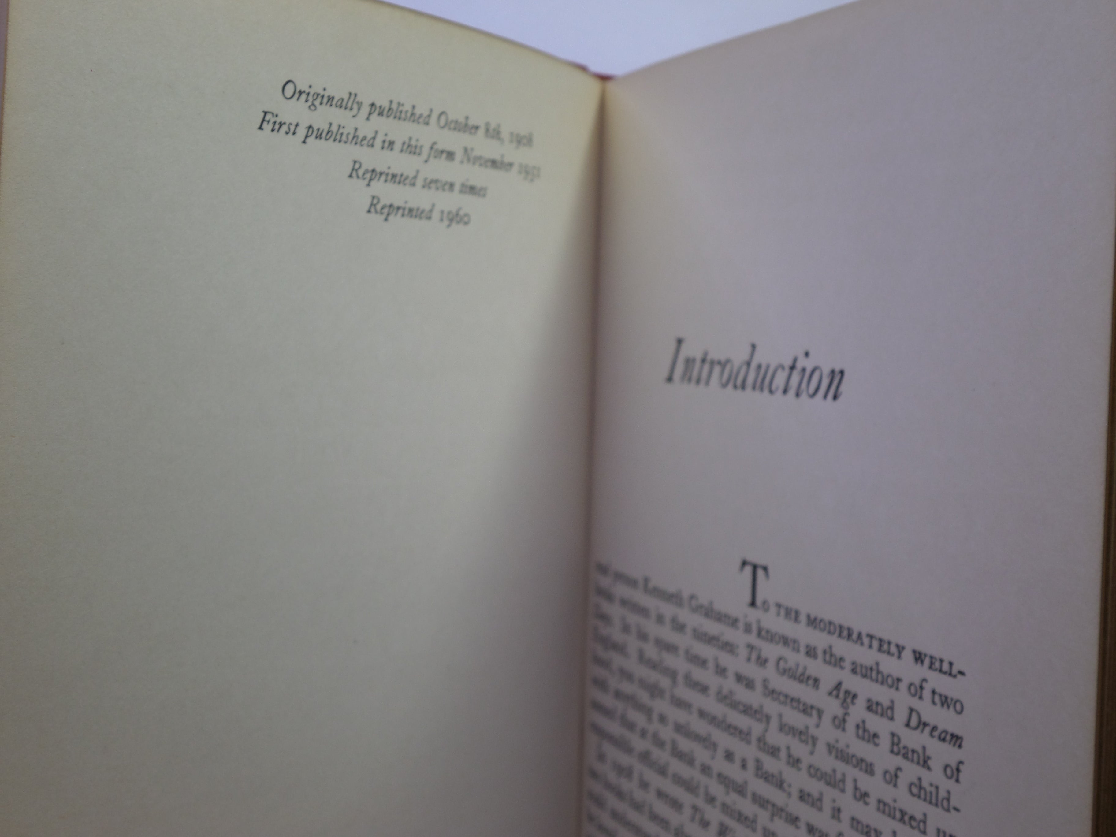 THE WIND IN THE WILLOWS BY KENNETH GRAHAME 1960 ARTHUR RACKHAM ILLUSTRATIONS