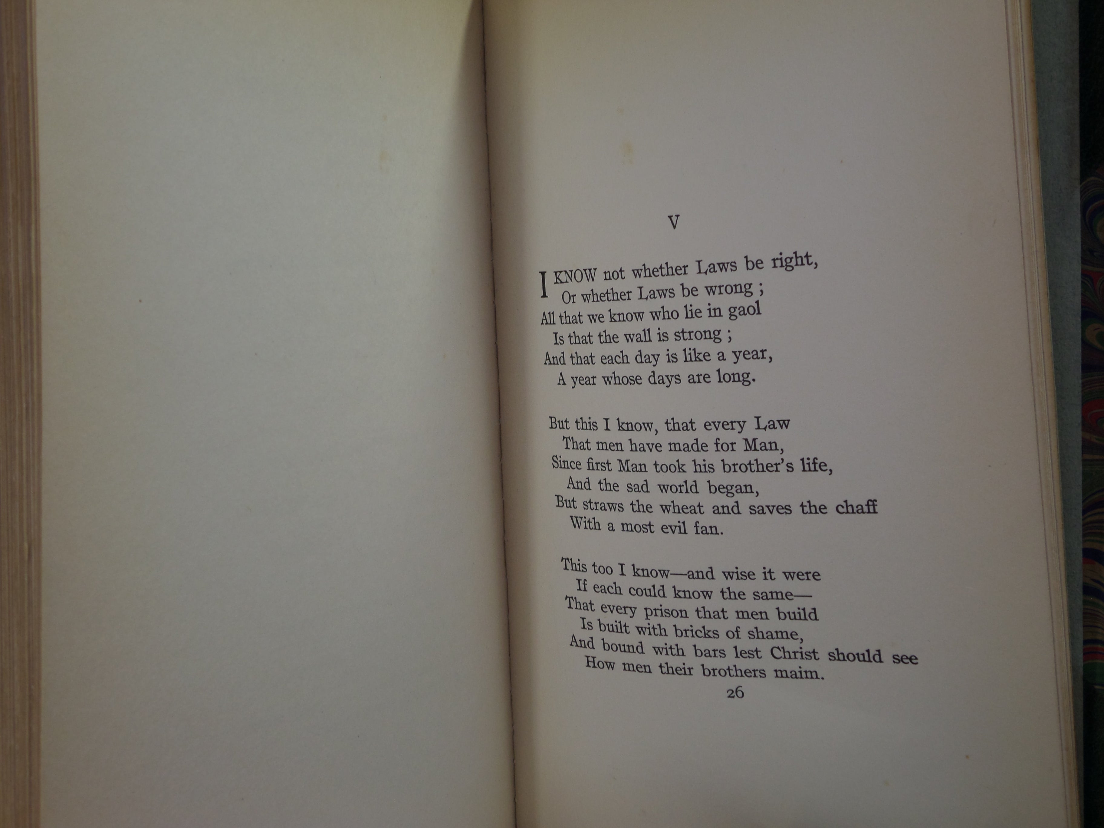 THE BALLAD OF READING GAOL BY OSCAR WILDE 1899 [1907] HATCHARDS LEATHER BINDING