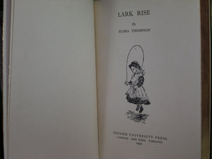 LARK RISE BY FLORA THOMPSON 1939 FIRST EDITION BAYNTUN-RIVIERE FINE BINDING