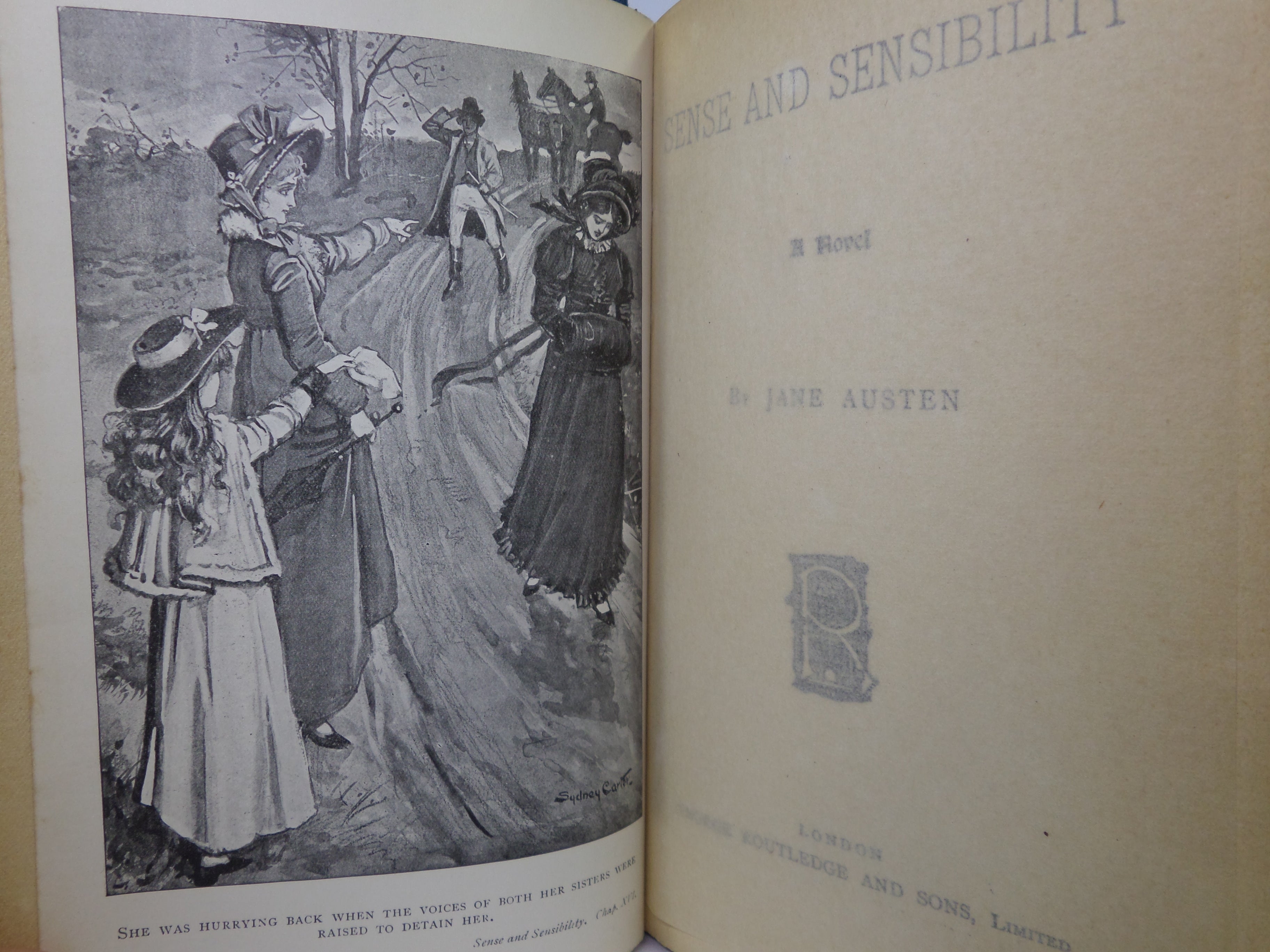 SENSE AND SENSIBILITY BY JANE AUSTEN CIRCA 1885