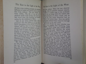 THE EAST IN THE LIGHT OF THE WEST BY RUDOLF STEINER 1922 FIRST EDITION