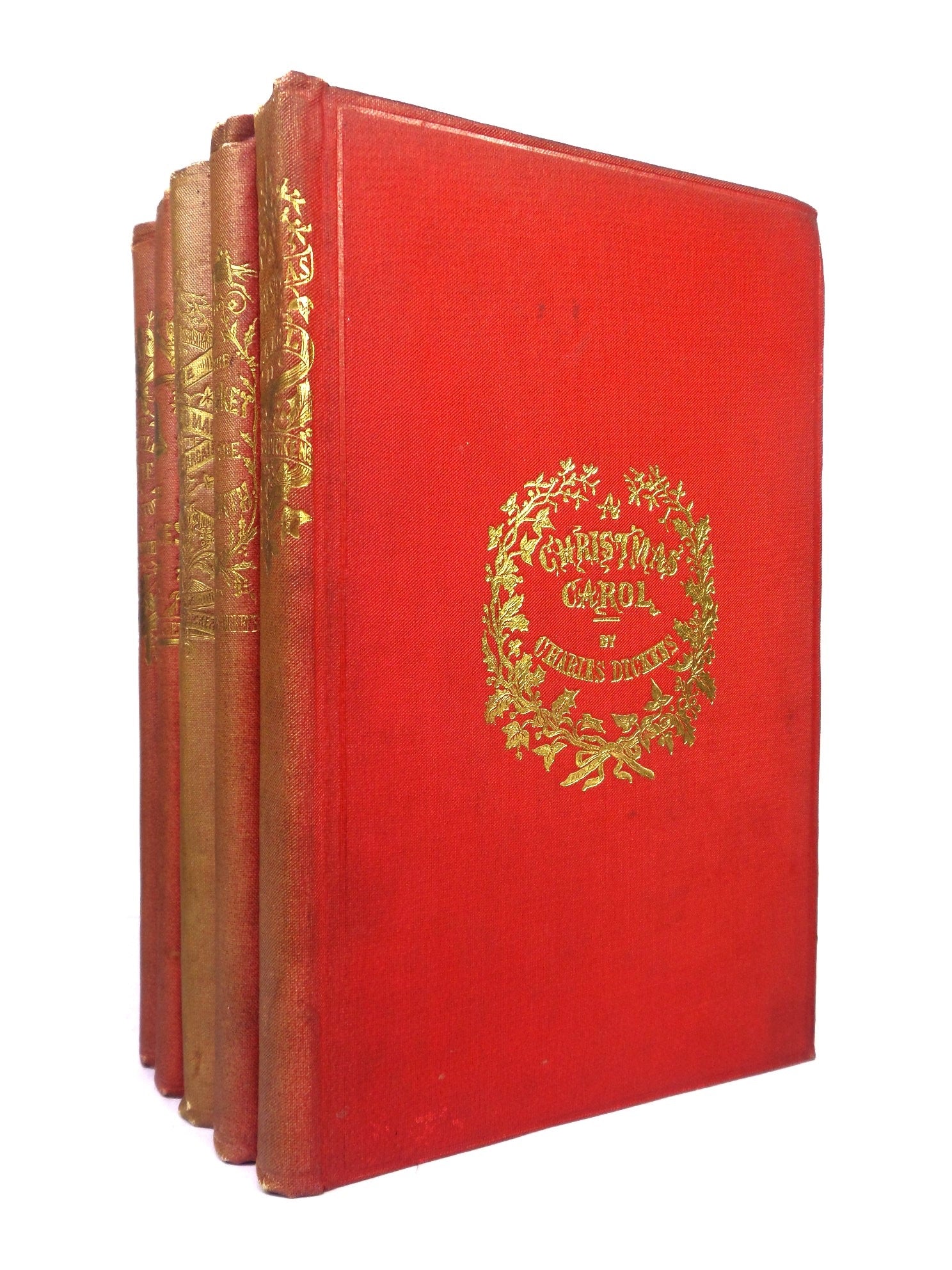 THE CHRISTMAS BOOKS: A CHRISTMAS CAROL ETC IN FIVE VOLUMES 1886-88 CHARLES DICKENS
