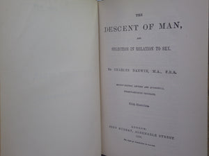 THE DESCENT OF MAN BY CHARLES DARWIN 1890
