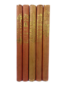 THE CHRISTMAS BOOKS: A CHRISTMAS CAROL ETC IN FIVE VOLUMES 1886-88 CHARLES DICKENS
