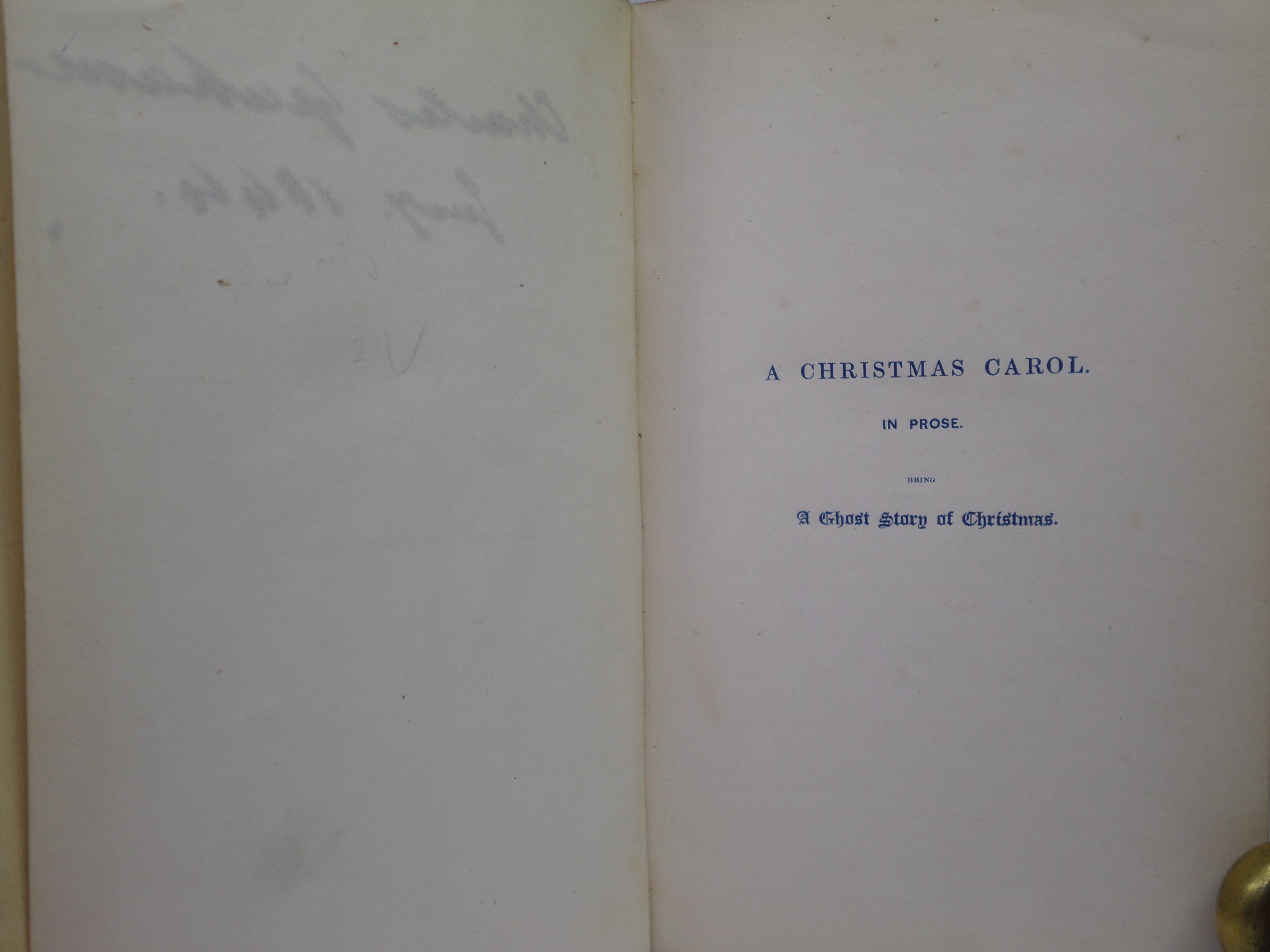 A CHRISTMAS CAROL BY CHARLES DICKENS 1843 SECOND EDITION