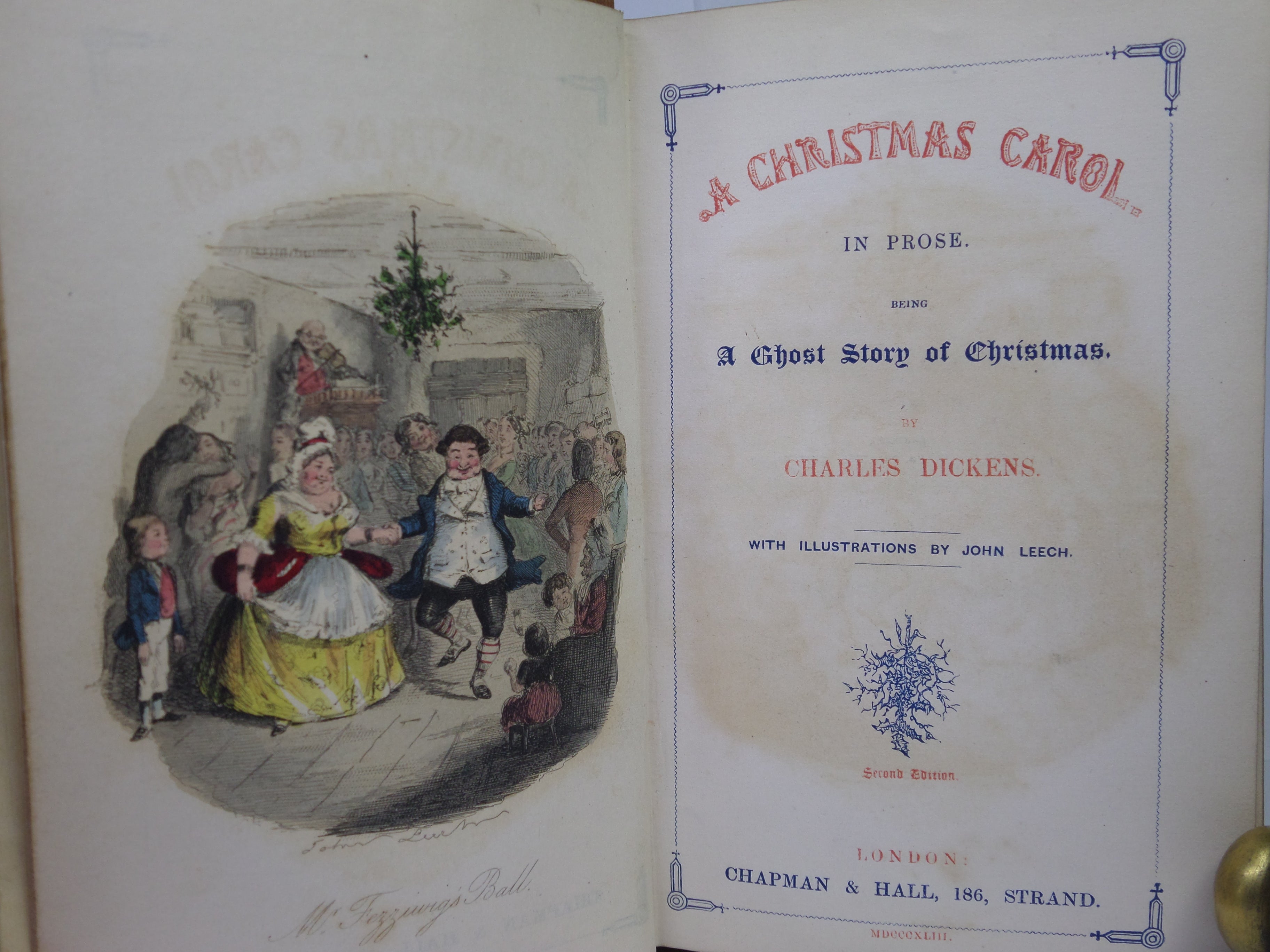 A CHRISTMAS CAROL BY CHARLES DICKENS 1843 SECOND EDITION
