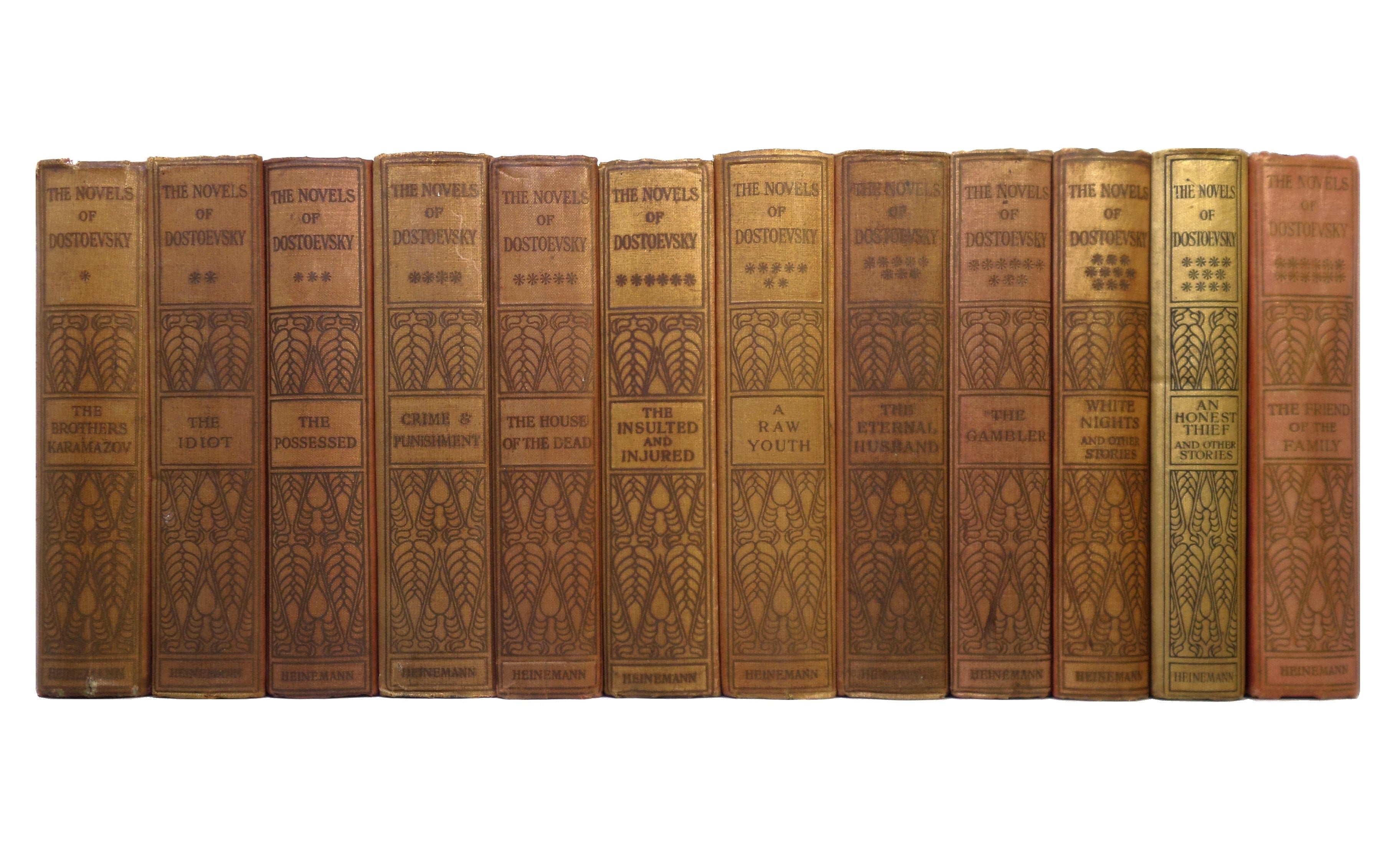 THE NOVELS OF FYODOR DOSTOEVSKY VOLUMES 1-12 TRANS. BY CONSTANCE GARNETT 1915-23