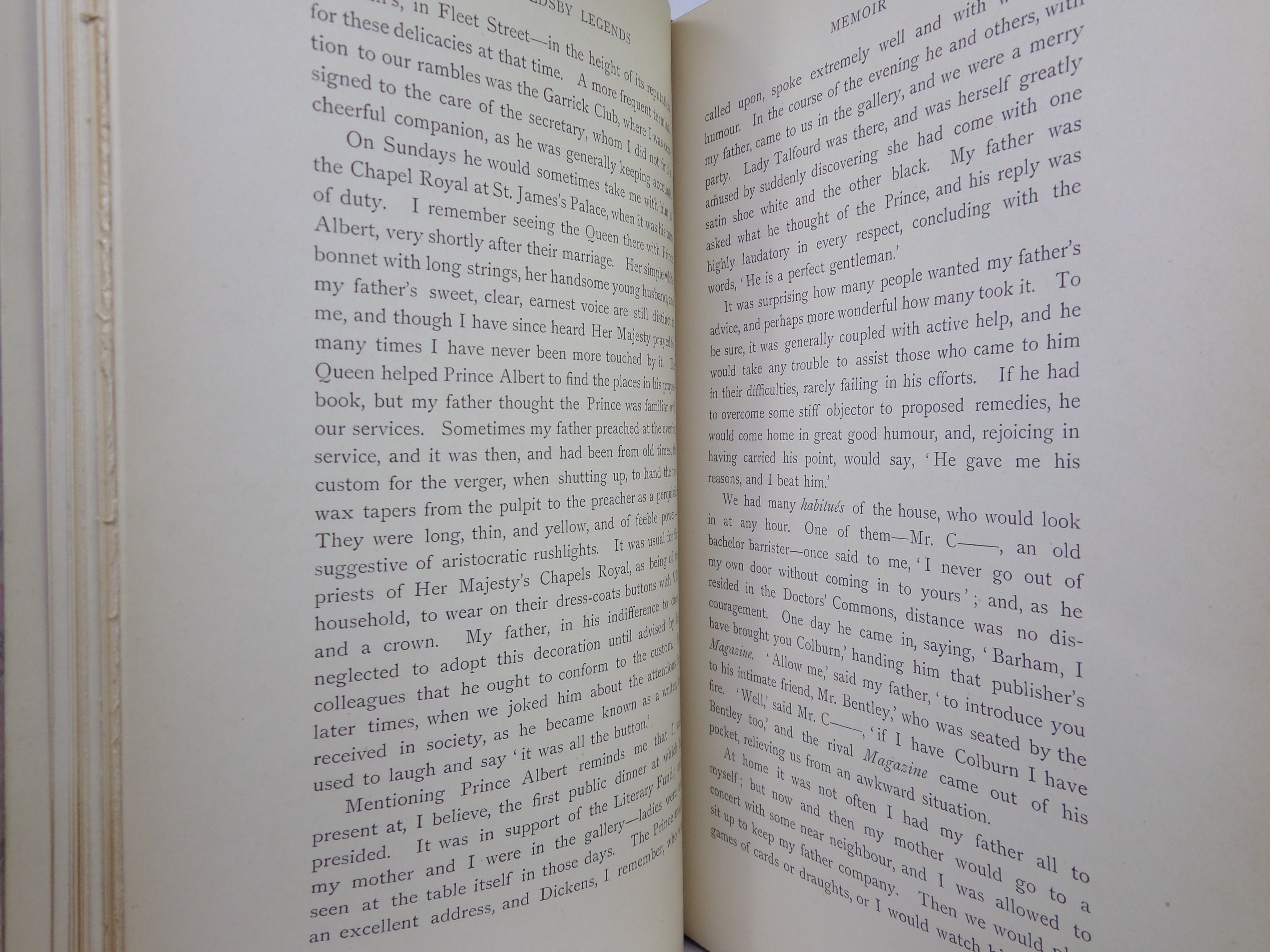 THE INGOLDSBY LEGENDS 1894 LEATHER BOUND BY DENNY IN THREE VOLUMES