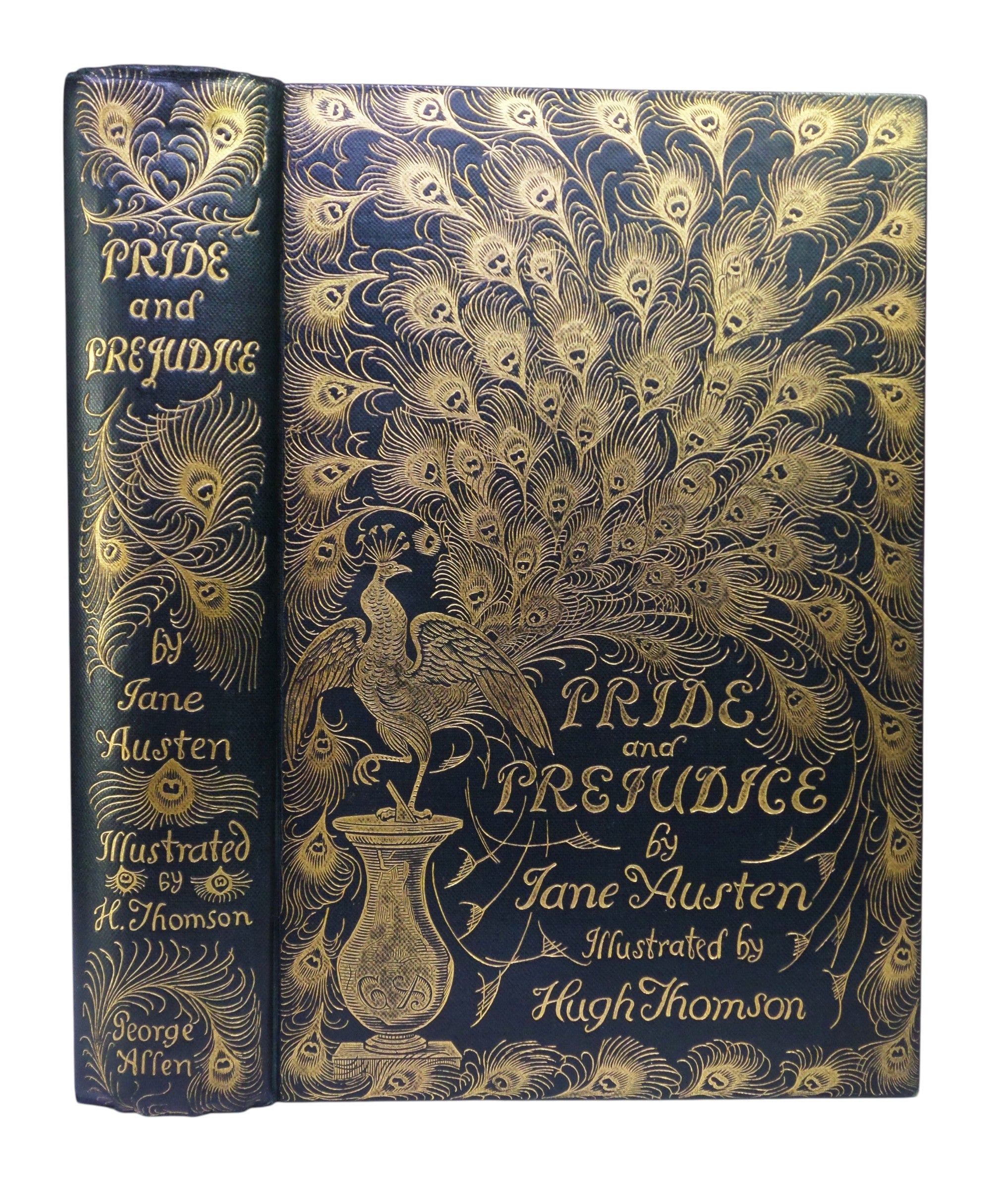 PRIDE AND PREJUDICE BY JANE AUSTEN 1894 FIRST PEACOCK EDITION, HUGH THOMSON ILLS