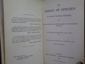 THE ORIGIN OF SPECIES BY MEANS OF NATURAL SELECTION 1878 CHARLES DARWIN