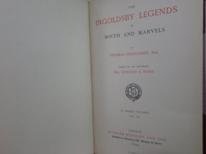 THE INGOLDSBY LEGENDS 1894 LEATHER BOUND BY DENNY IN THREE VOLUMES