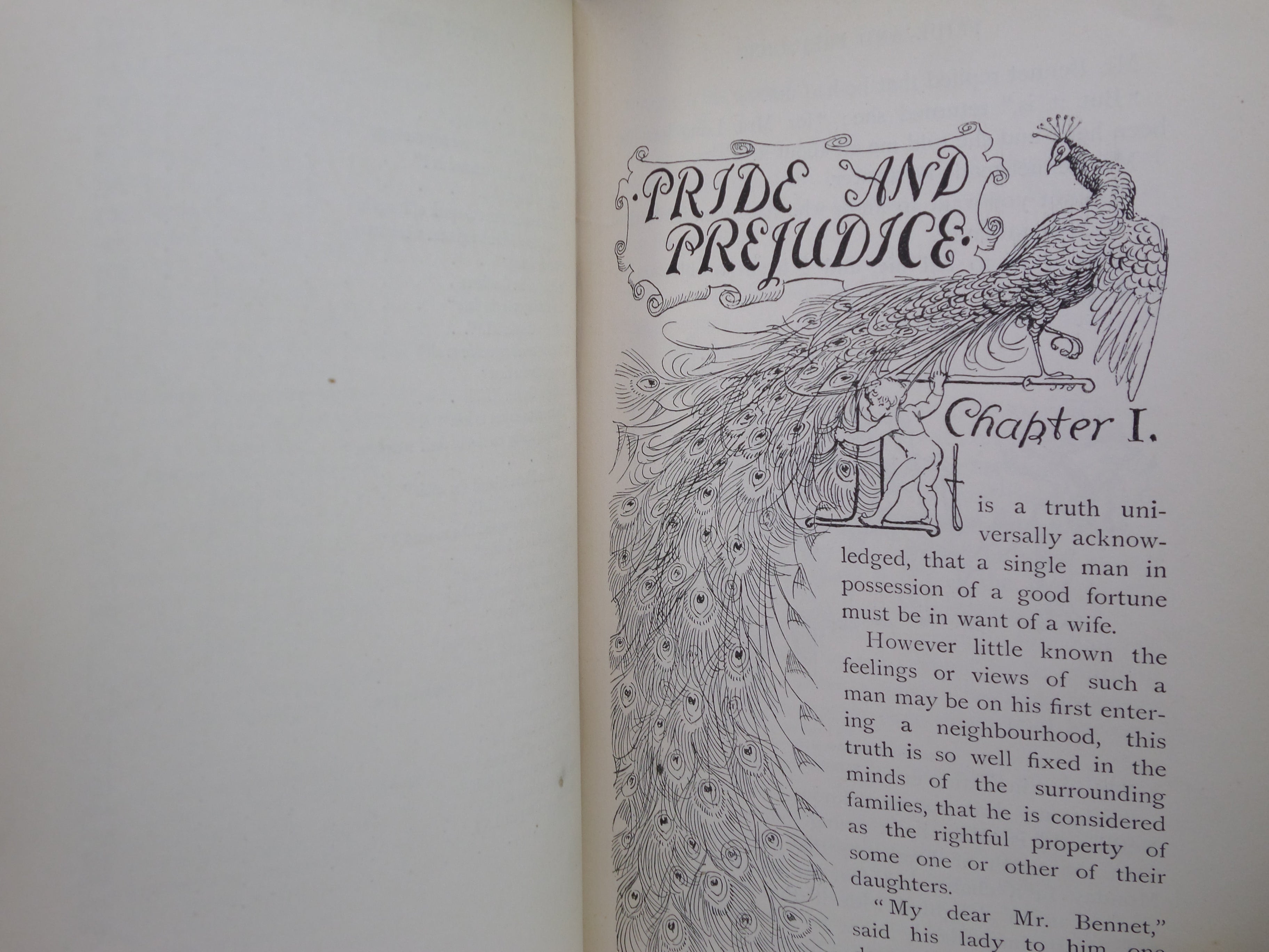 PRIDE AND PREJUDICE BY JANE AUSTEN 1894 FIRST PEACOCK EDITION, HUGH THOMSON ILLS
