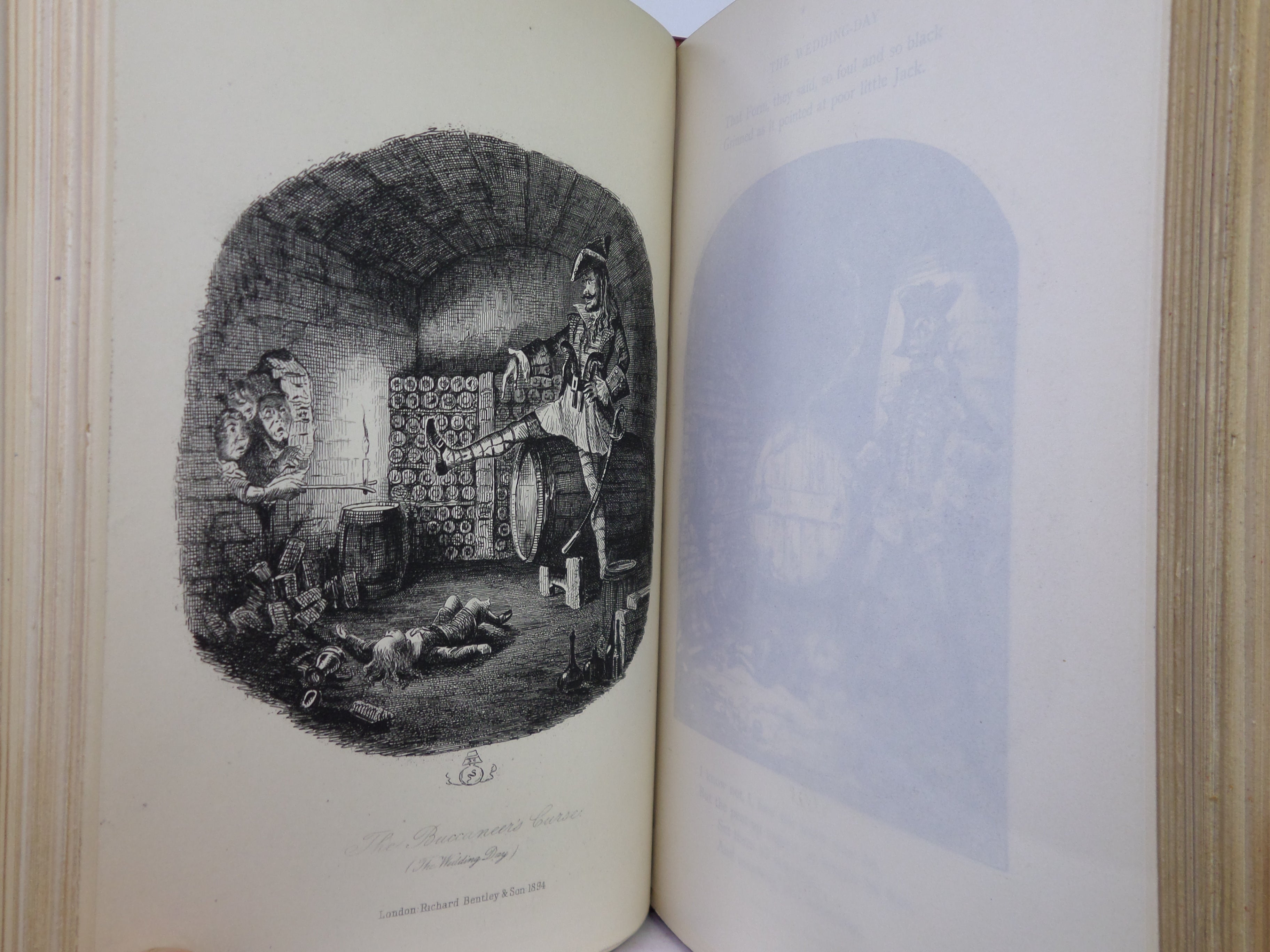 THE INGOLDSBY LEGENDS 1894 LEATHER BOUND BY DENNY IN THREE VOLUMES