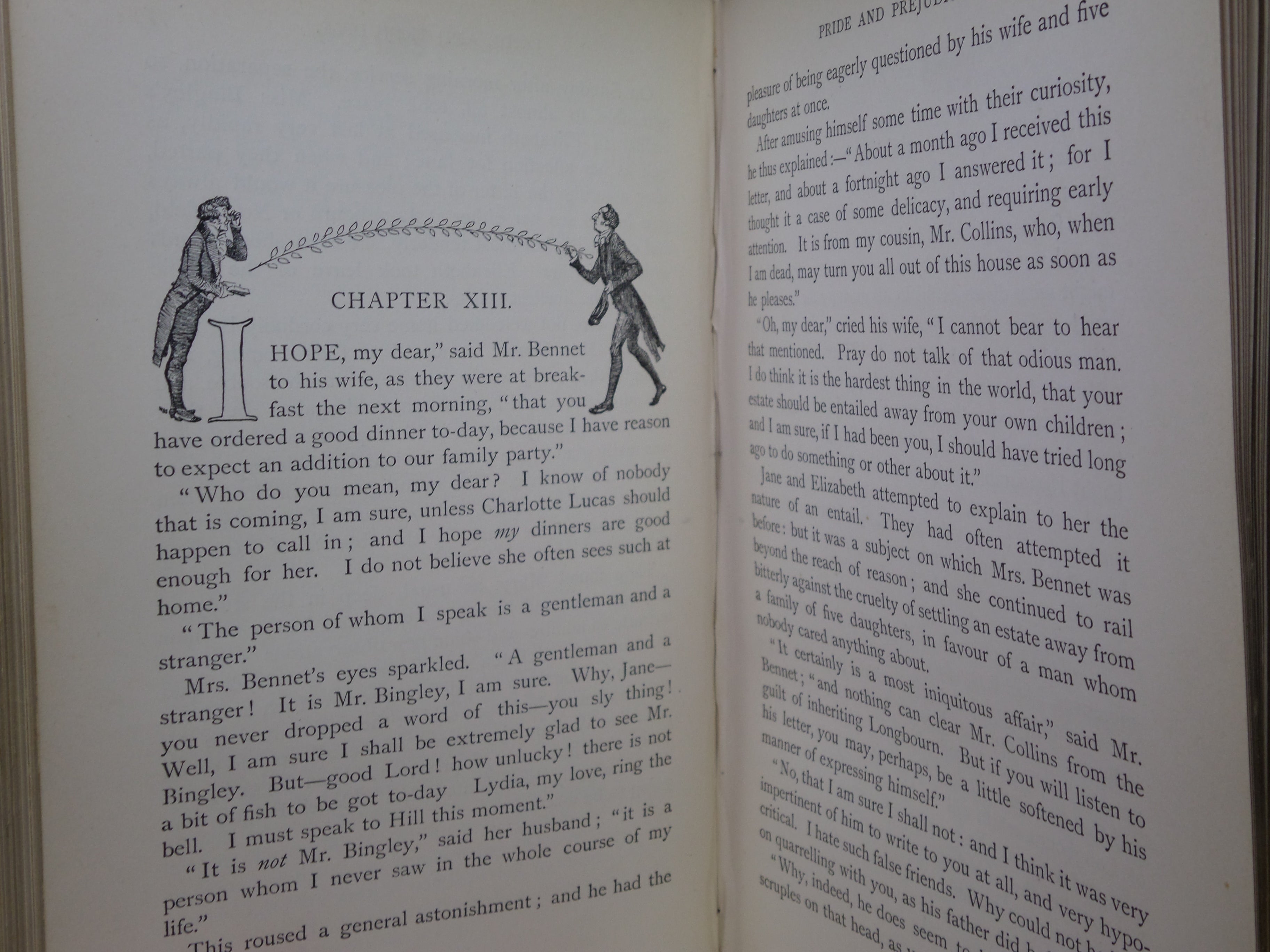 PRIDE AND PREJUDICE BY JANE AUSTEN 1894 FIRST PEACOCK EDITION, HUGH THOMSON ILLS