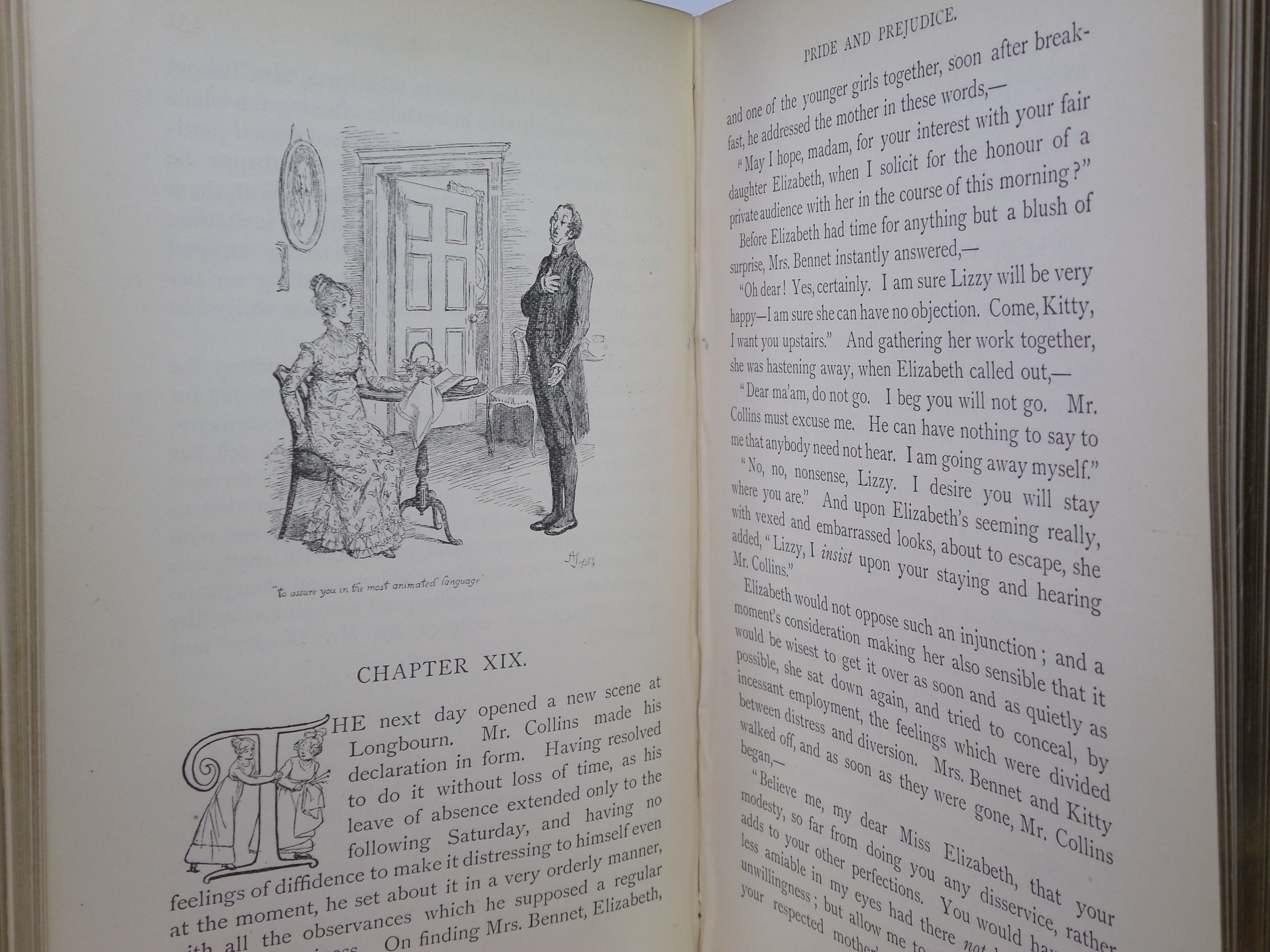 PRIDE AND PREJUDICE BY JANE AUSTEN 1894 FIRST PEACOCK EDITION, HUGH THOMSON ILLS