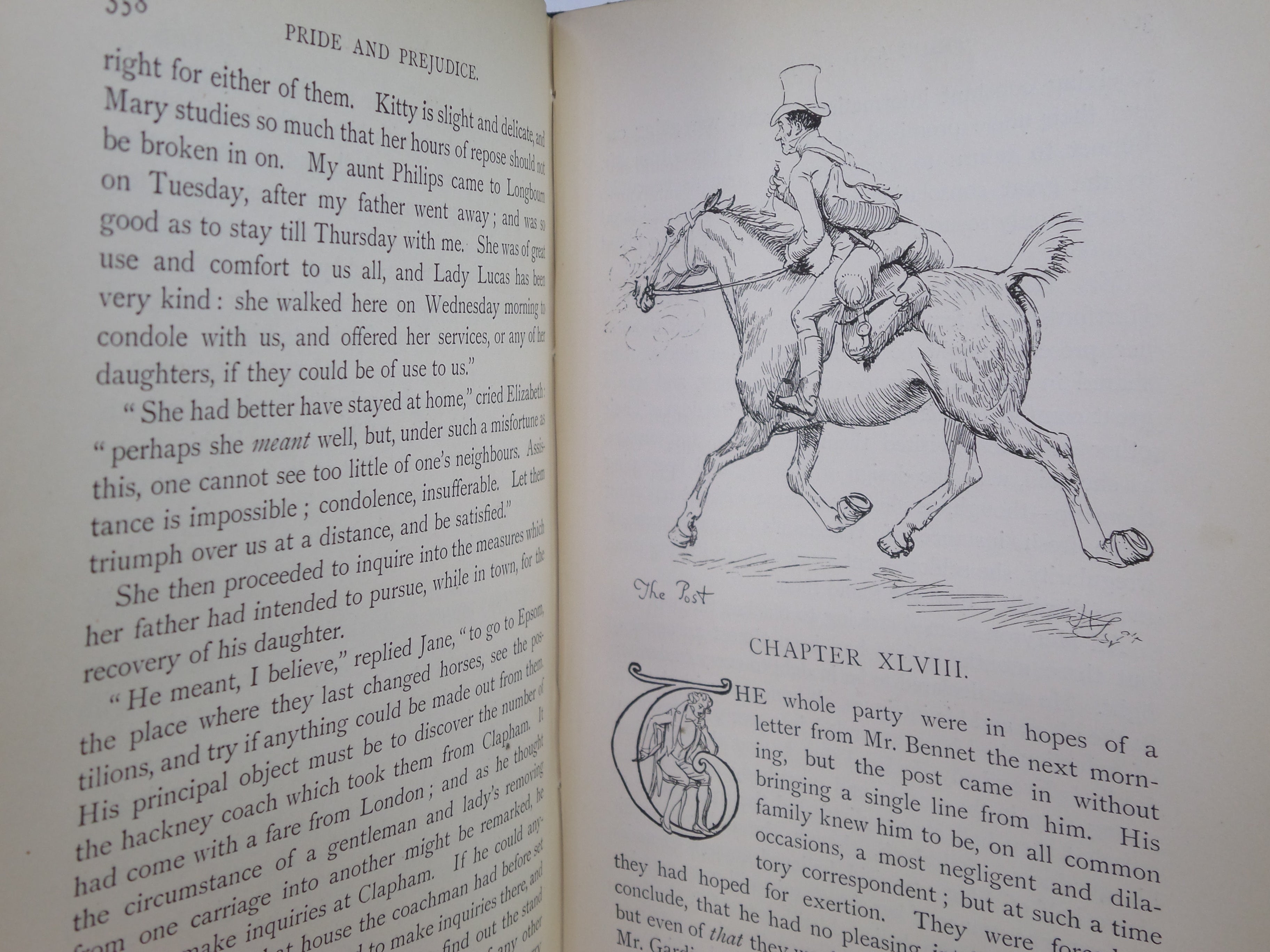 PRIDE AND PREJUDICE BY JANE AUSTEN 1894 FIRST PEACOCK EDITION, HUGH THOMSON ILLS