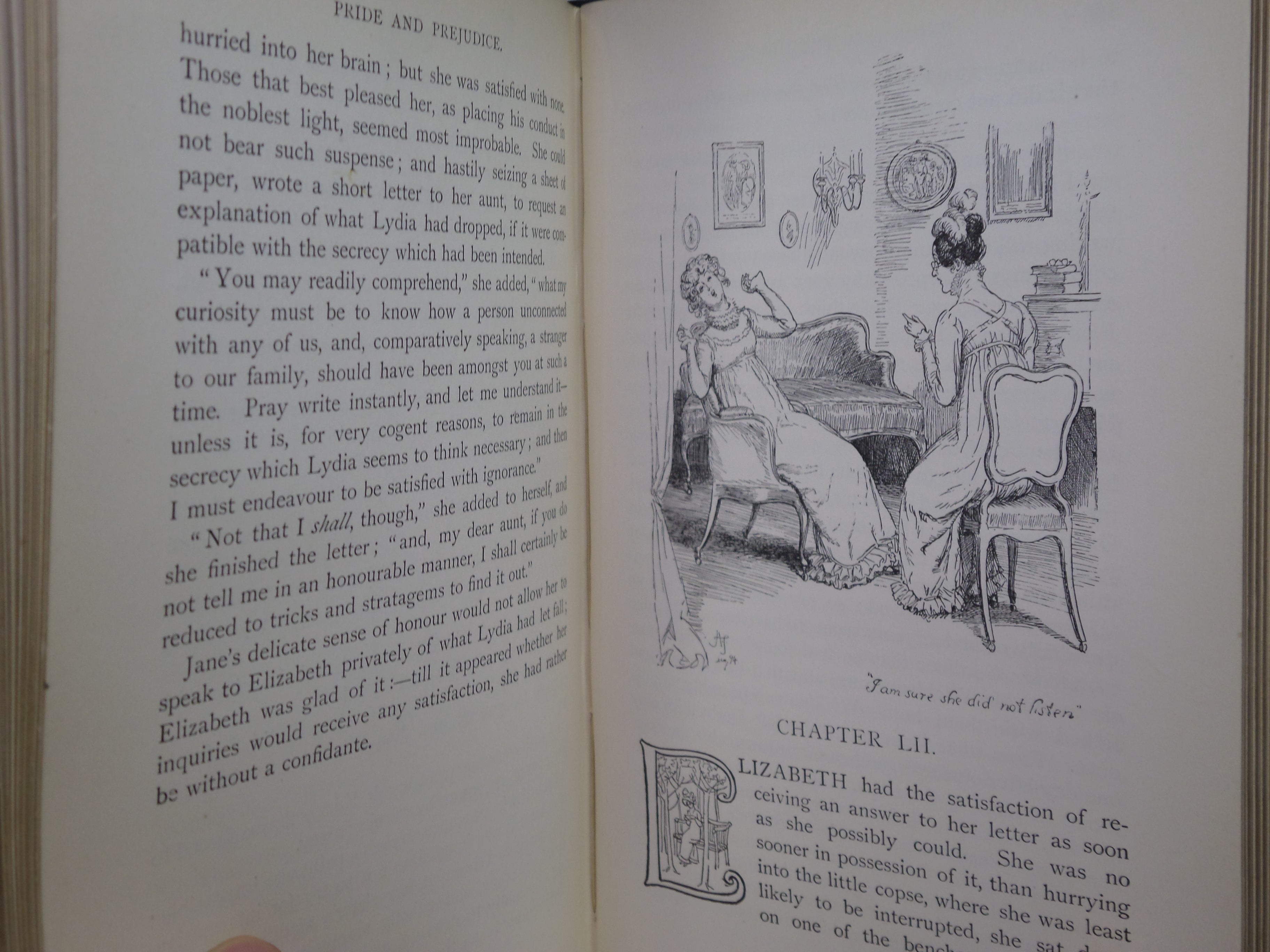 PRIDE AND PREJUDICE BY JANE AUSTEN 1894 FIRST PEACOCK EDITION, HUGH THOMSON ILLS