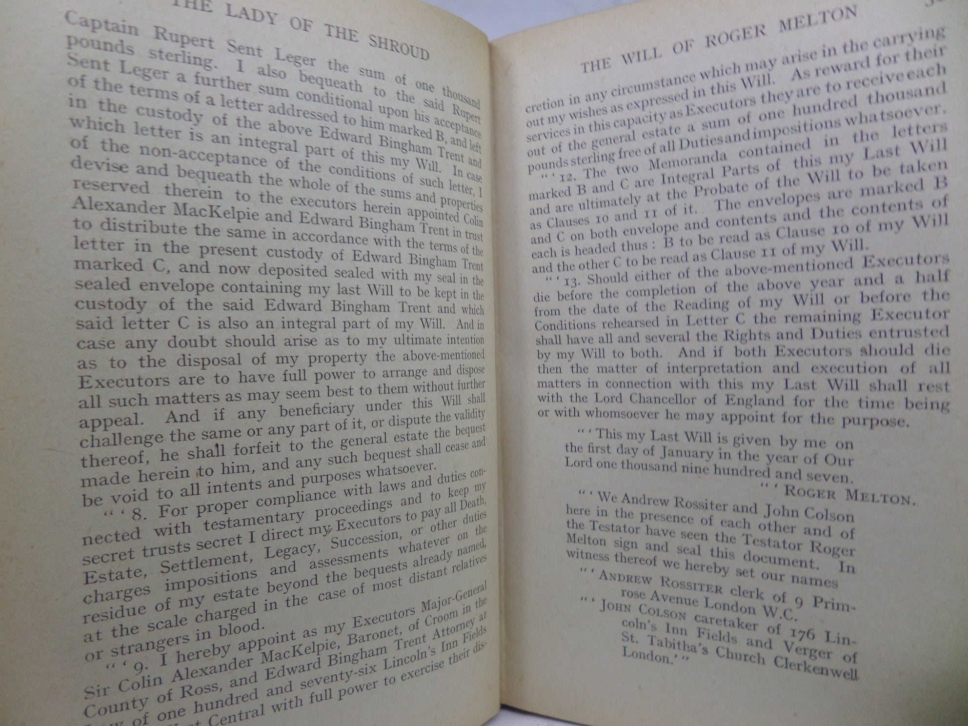 THE LADY OF THE SHROUD BY BRAM STOKER 1909