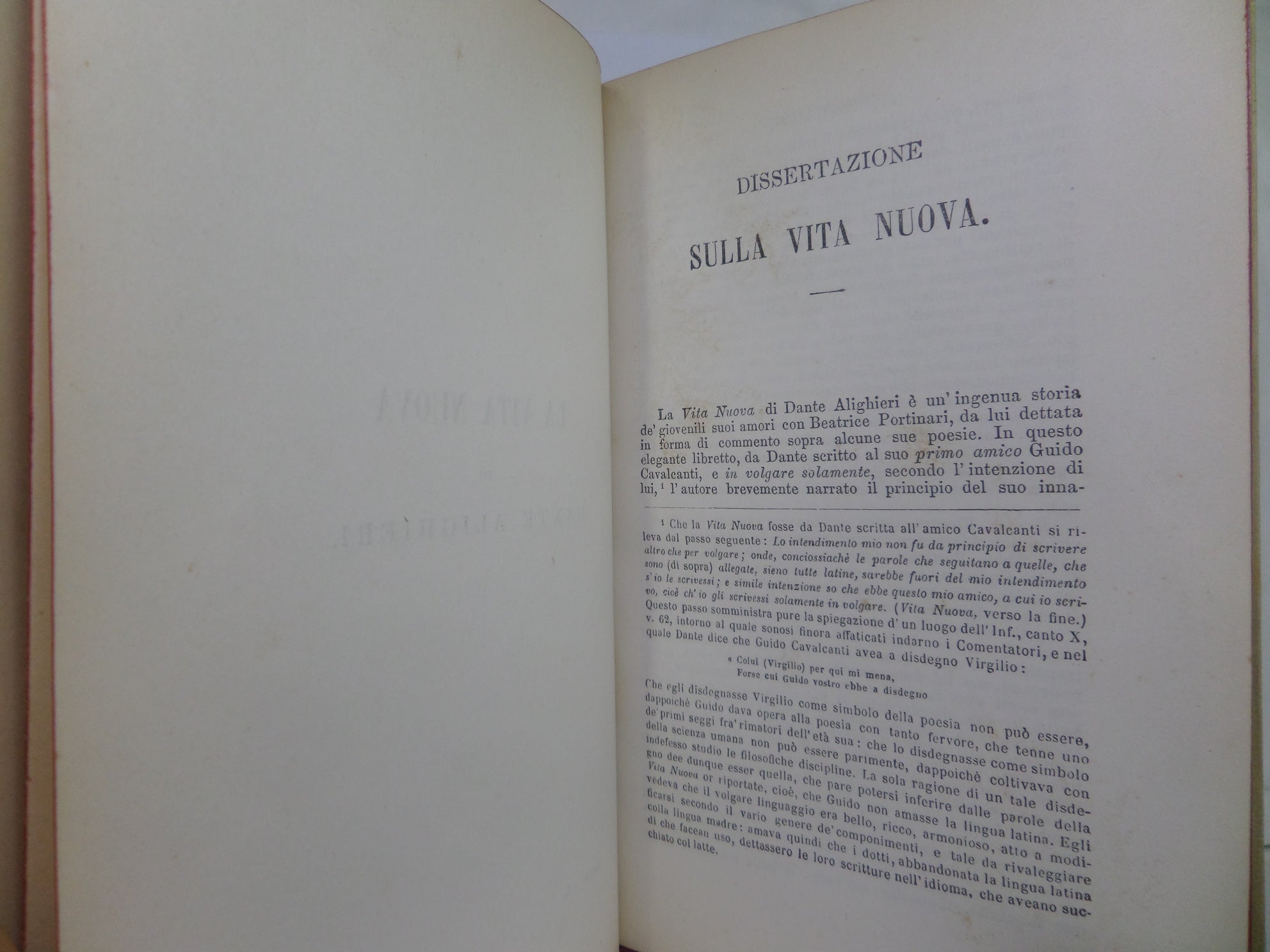 LA VITA NUOVA BY DANTE ALIGHIERI 1892 FINE VELLUM BINDING BY GIULIO GI ...