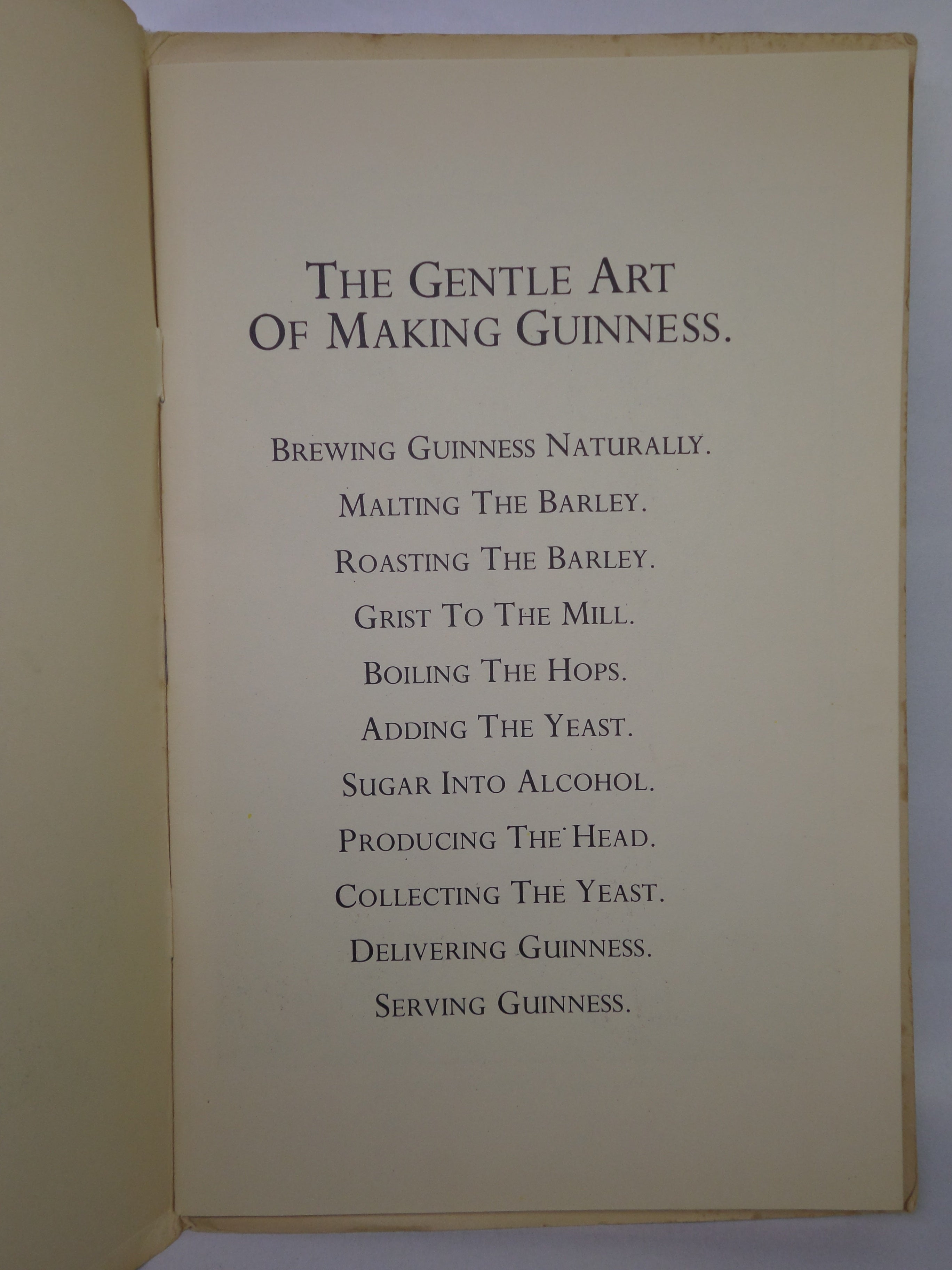 THE GENTLE ART OF MAKING GUINNESS RARE BOOKLET JOHN IRELAND