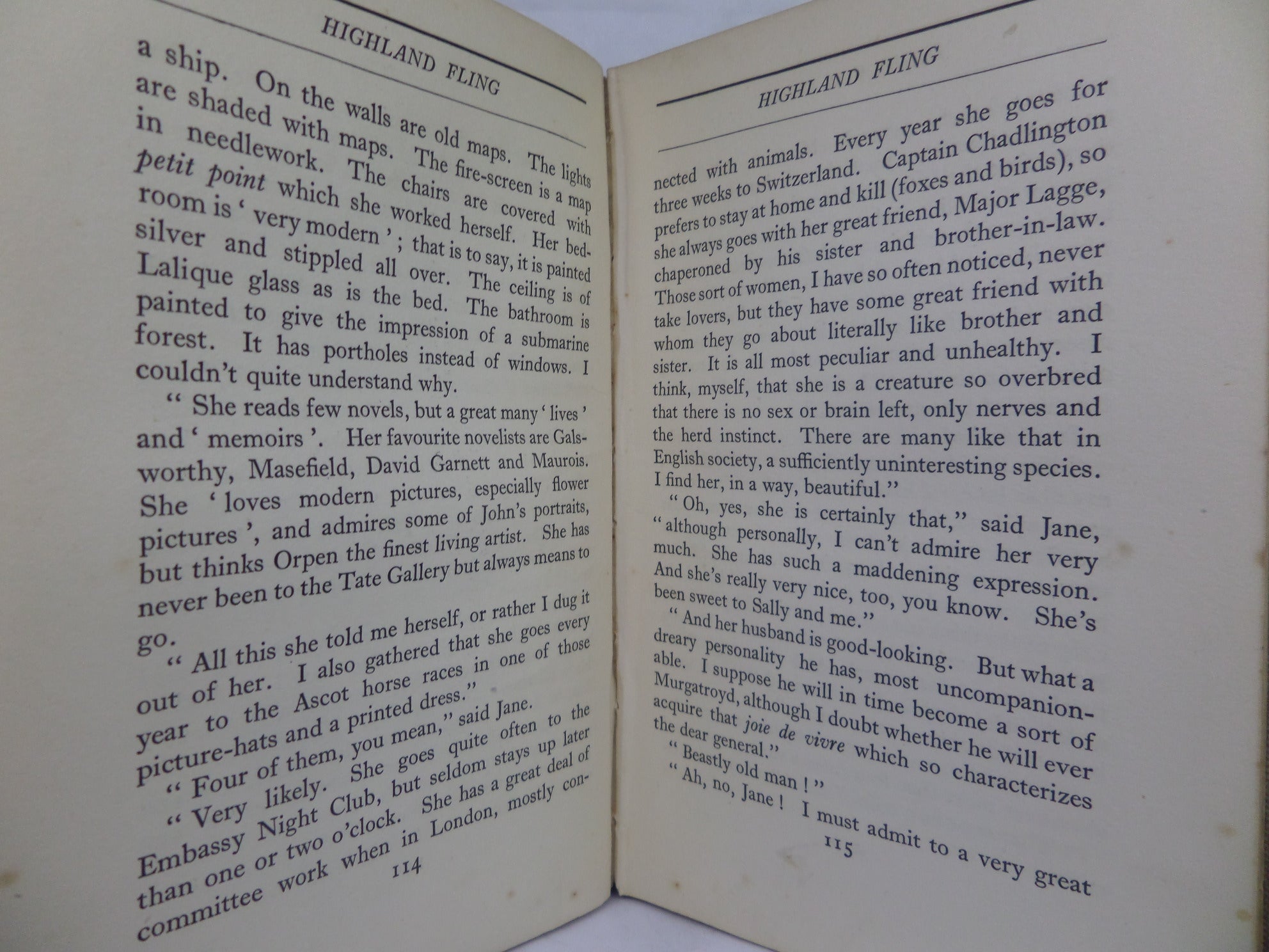 HIGHLAND FLING BY NANCY MITFORD 1931 FIRST EDITION