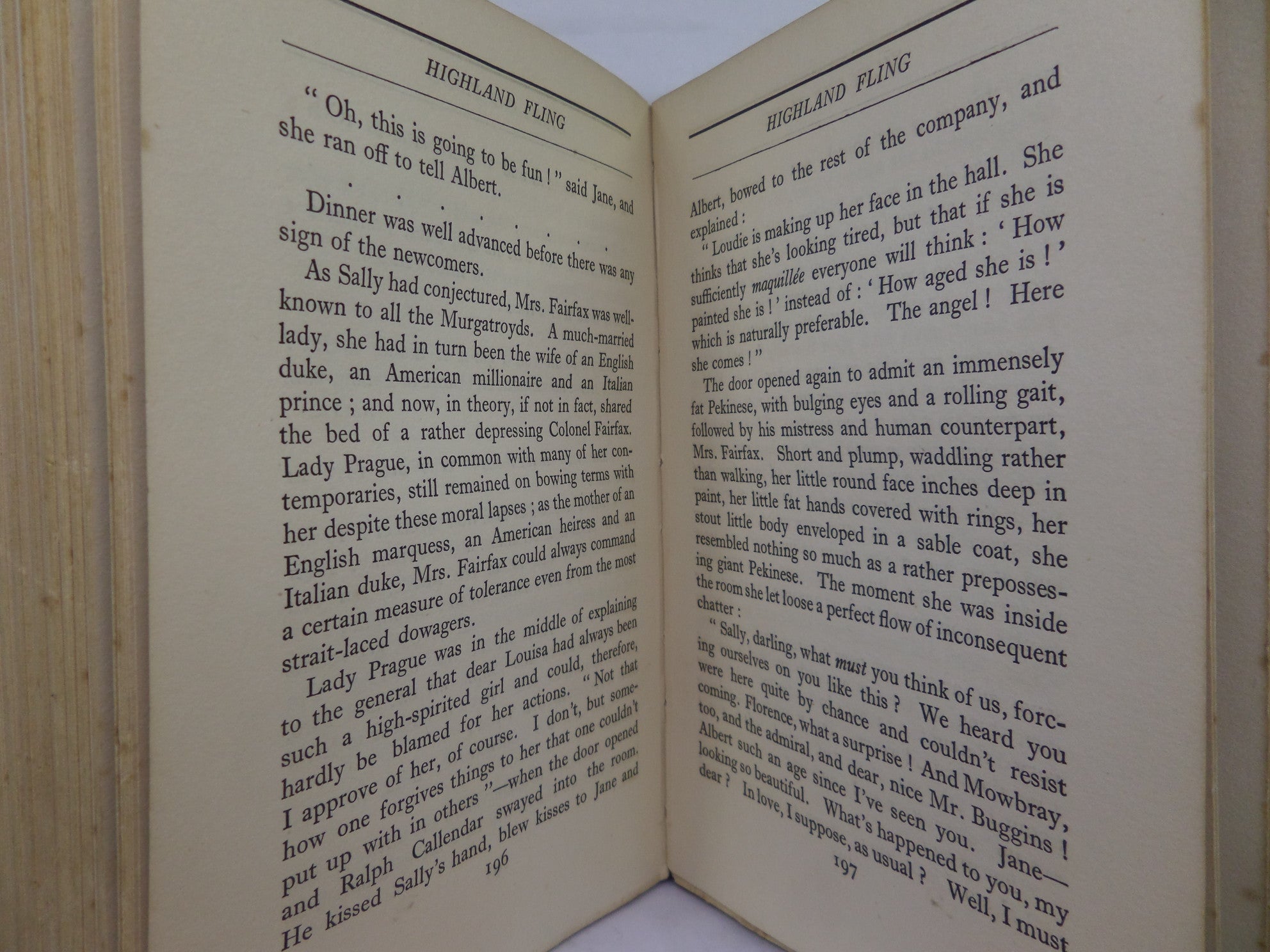 HIGHLAND FLING BY NANCY MITFORD 1931 FIRST EDITION