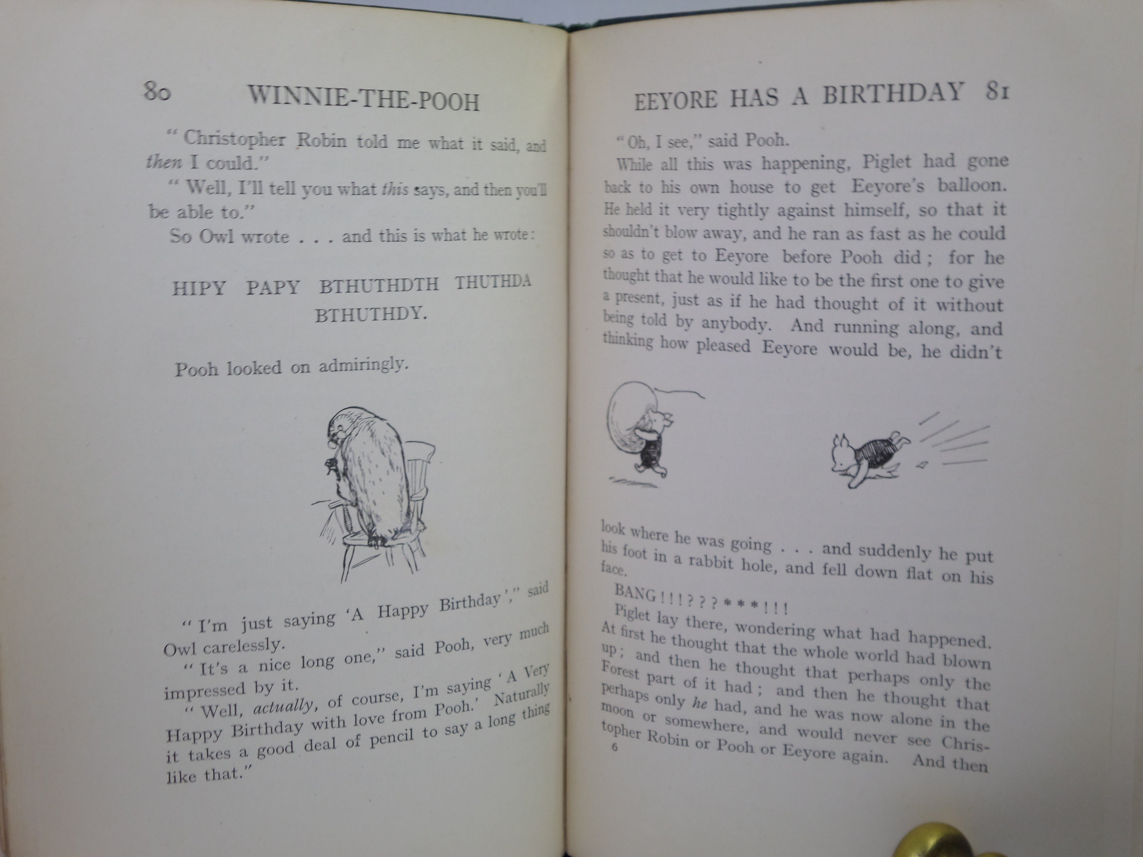 WINNIE-THE-POOH BY A. A. MILNE 1926 FIRST EDITION