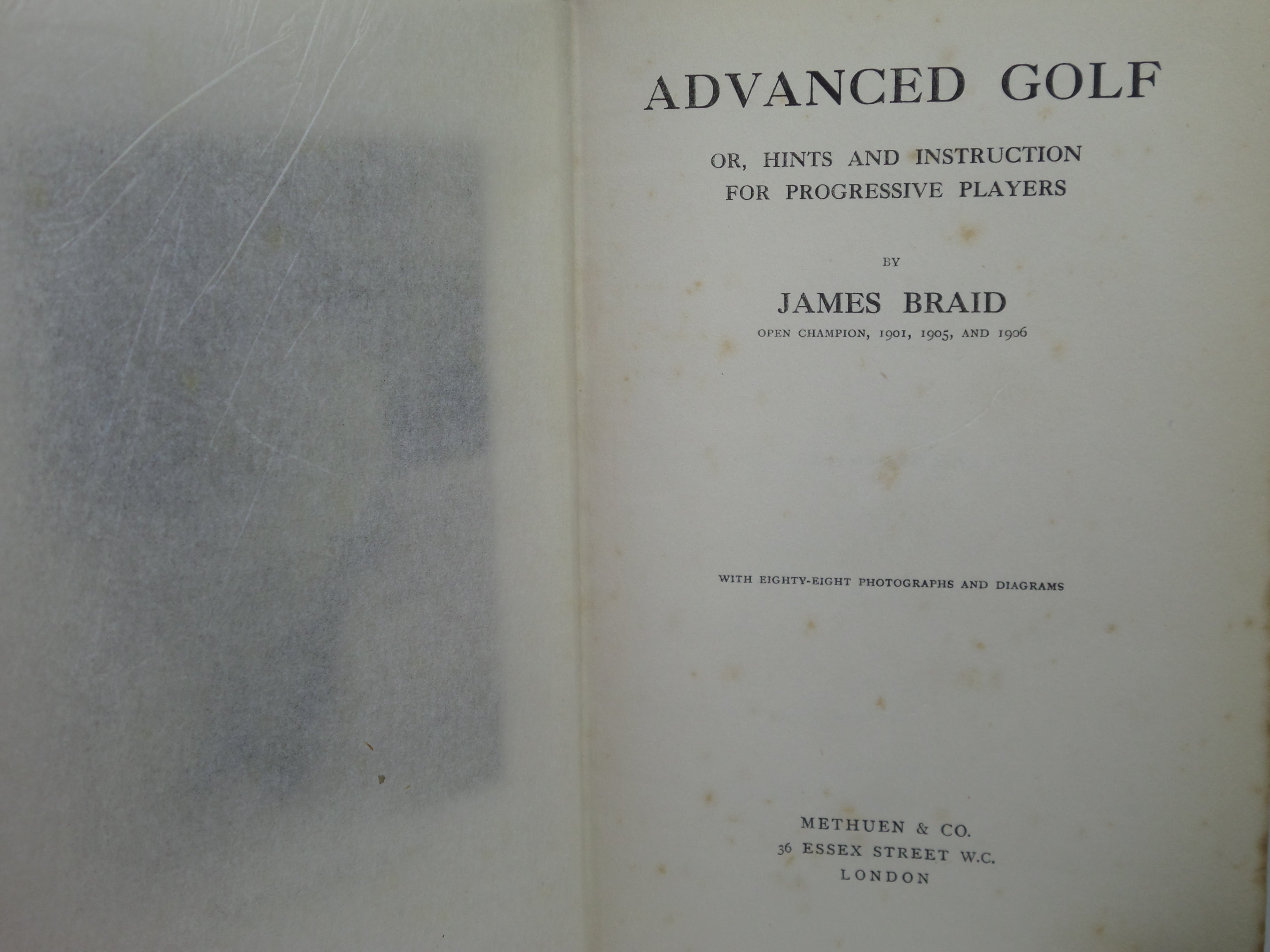 ADVANCED GOLF BY JAMES BRAID 1908 FIRST EDITION
