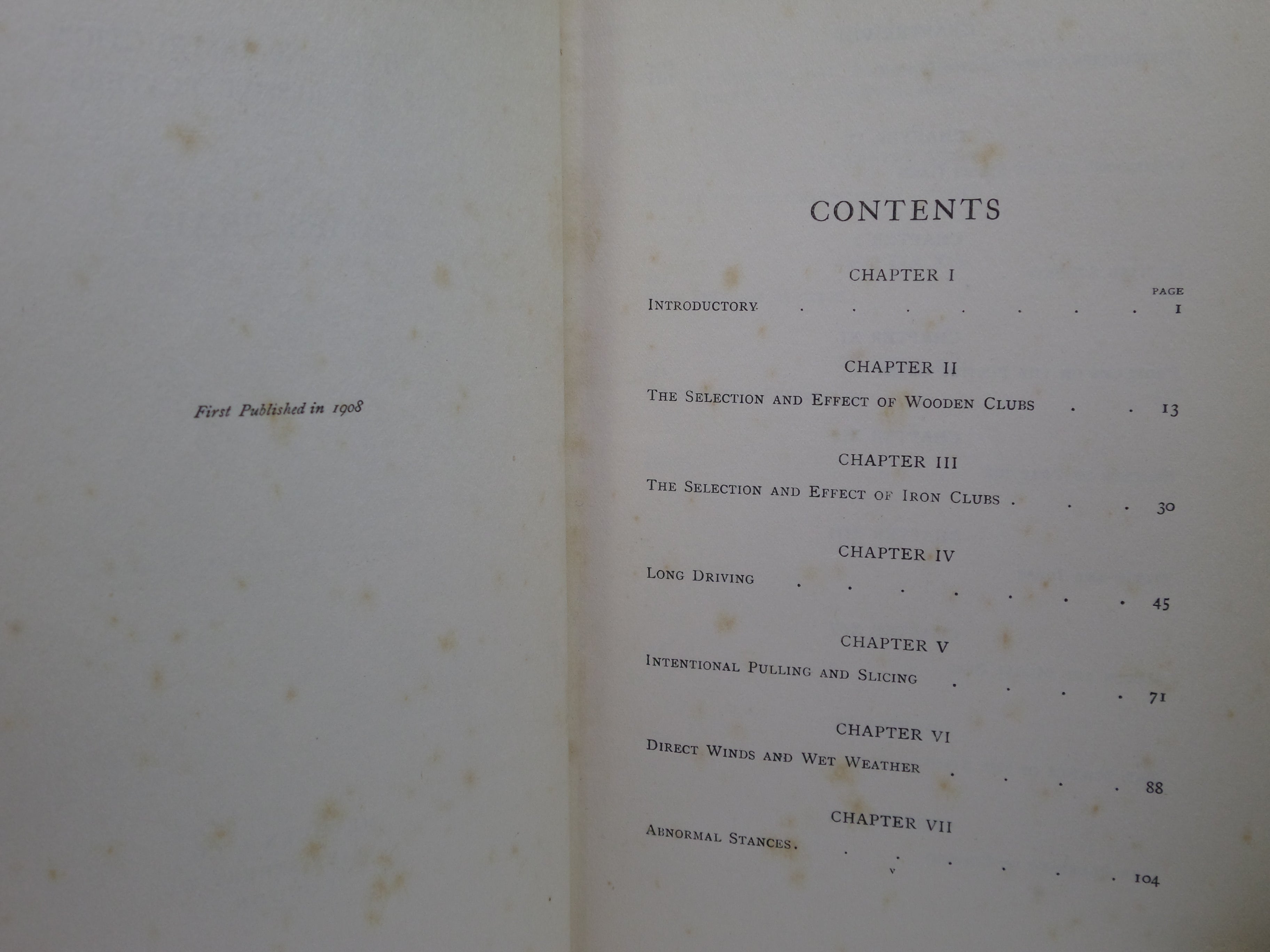 ADVANCED GOLF BY JAMES BRAID 1908 FIRST EDITION