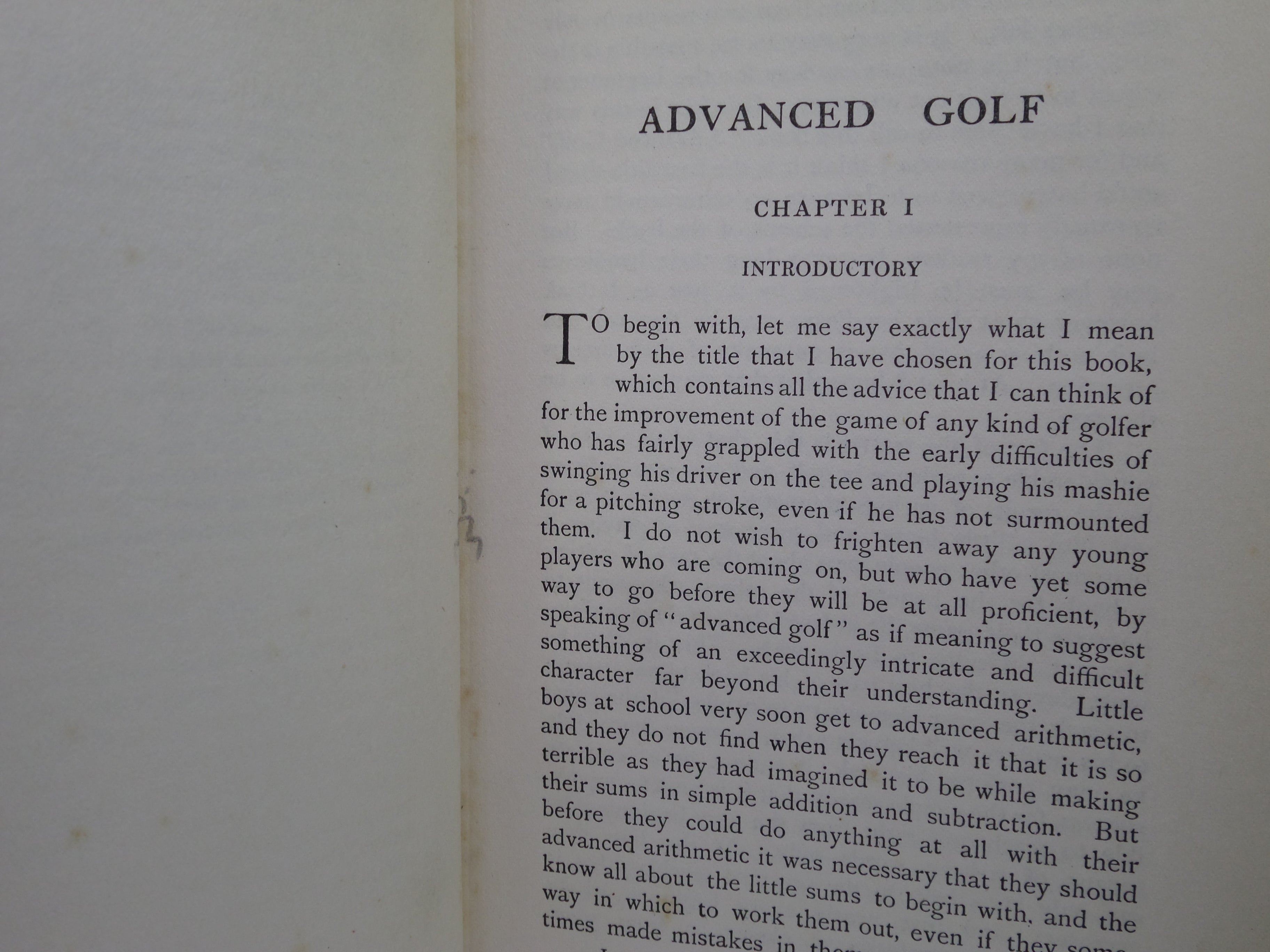 ADVANCED GOLF BY JAMES BRAID 1908 FIRST EDITION
