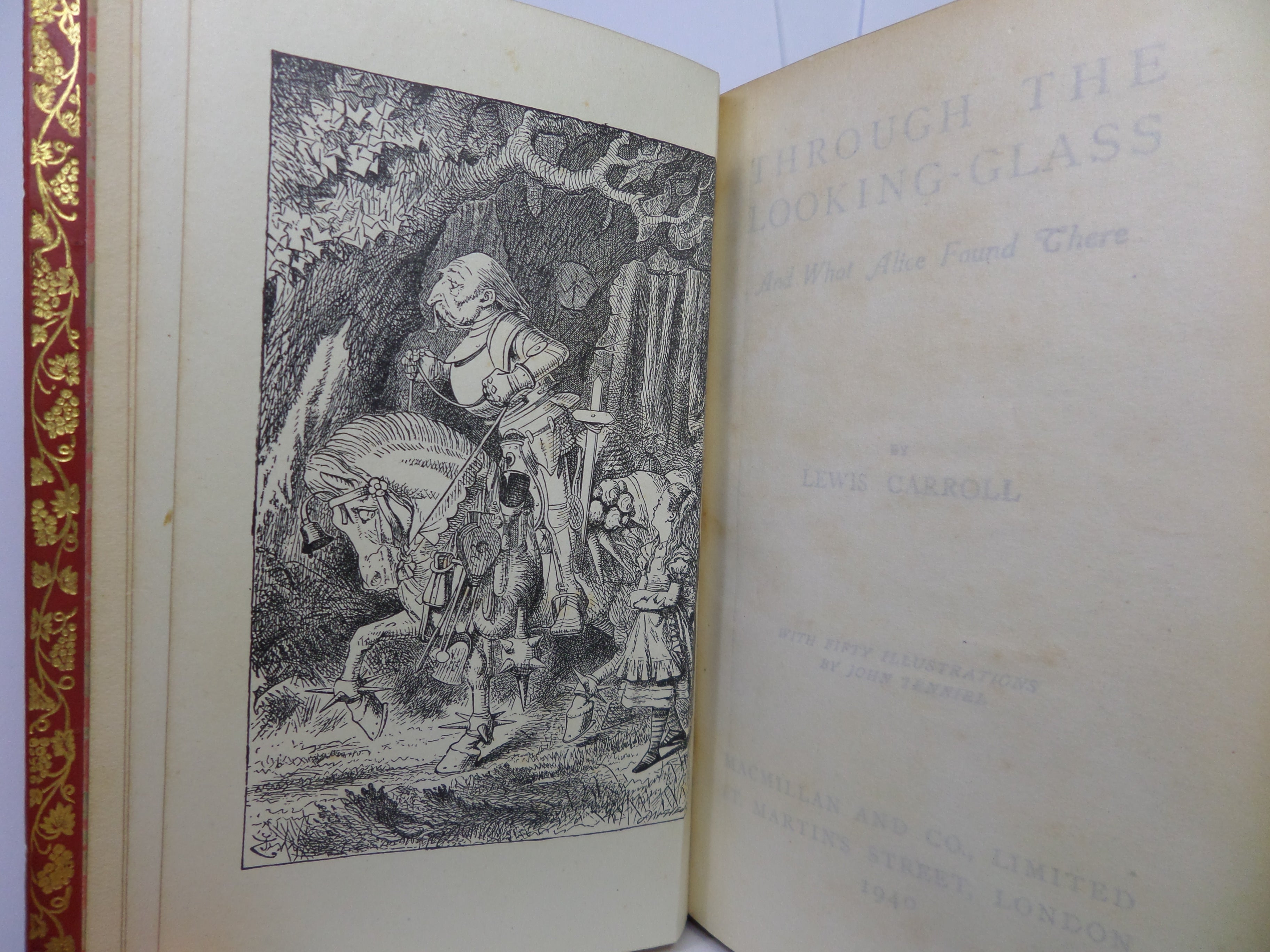 ALICE'S ADVENTURES IN WONDERLAND & THROUGH THE LOOKING-GLASS 1938-40 LEWIS CARROLL MINIATURE EDITIONS BOUND BY BAYNTUN