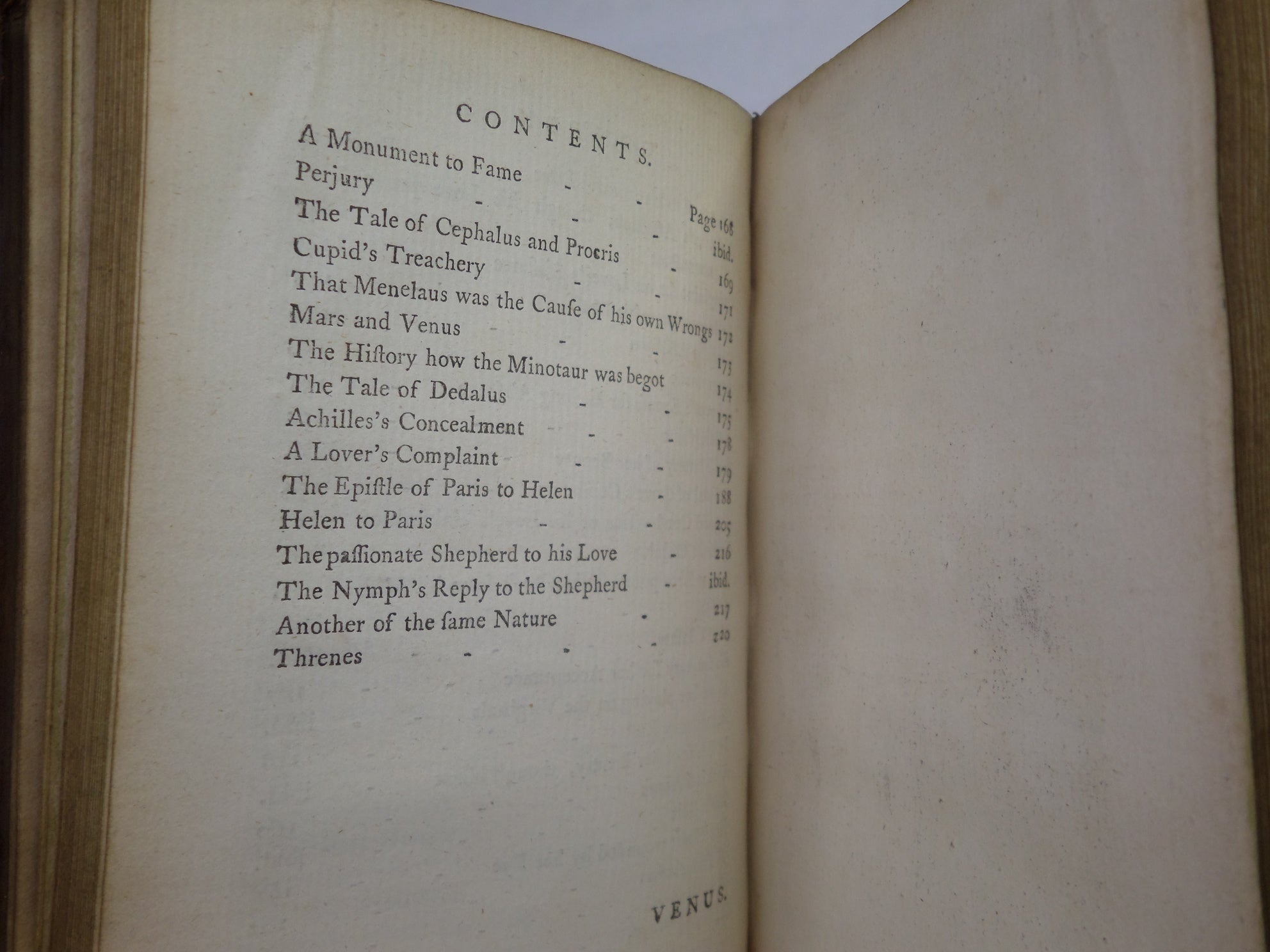 POEMS WRITTEN BY SHAKESPEARE 1774 LEATHER BINDING