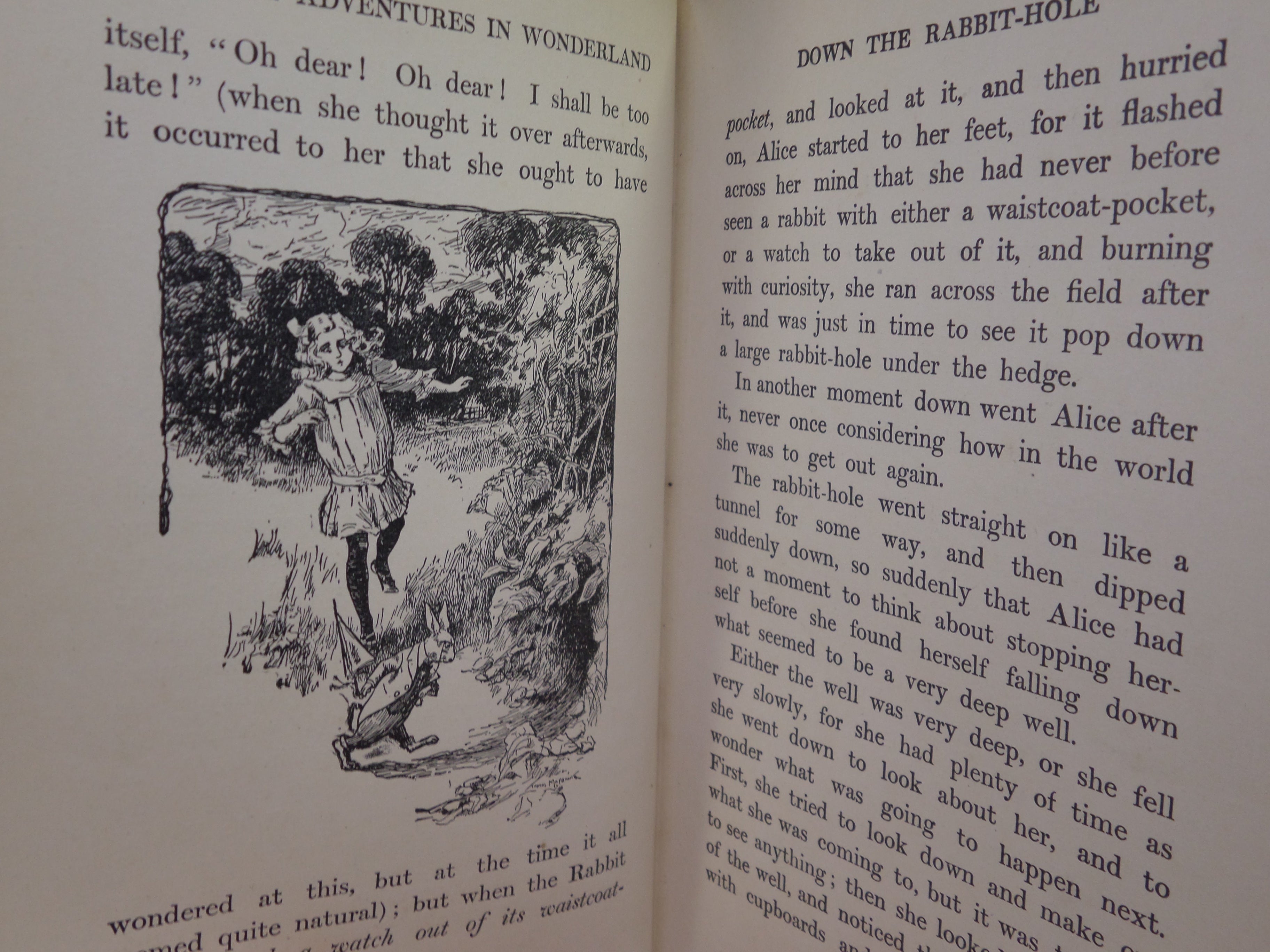 ALICE'S ADVENTURES IN WONDERLAND BY LEWIS CARROLL 1907 THOMAS MAYBANK ILLUSTRATIONS