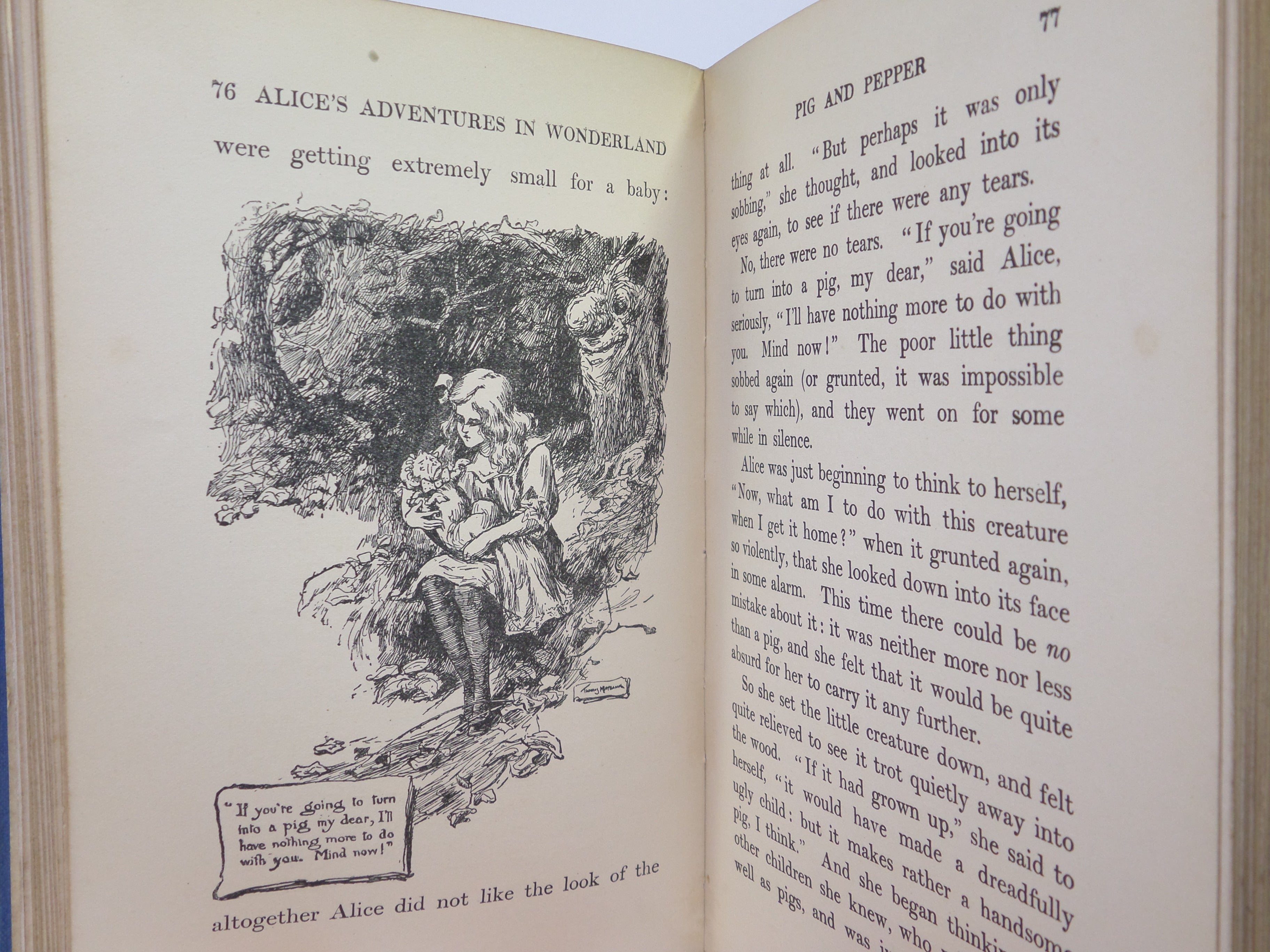ALICE'S ADVENTURES IN WONDERLAND BY LEWIS CARROLL 1907 THOMAS MAYBANK ILLUSTRATIONS