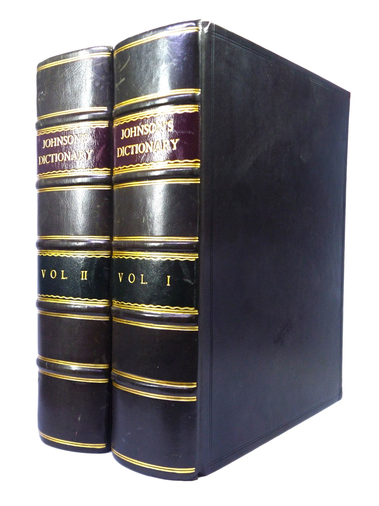 A DICTIONARY OF THE ENGLISH LANGUAGE BY SAMUEL JOHNSON 1785 LEATHER BOUND