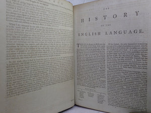 A DICTIONARY OF THE ENGLISH LANGUAGE BY SAMUEL JOHNSON 1785 LEATHER BOUND