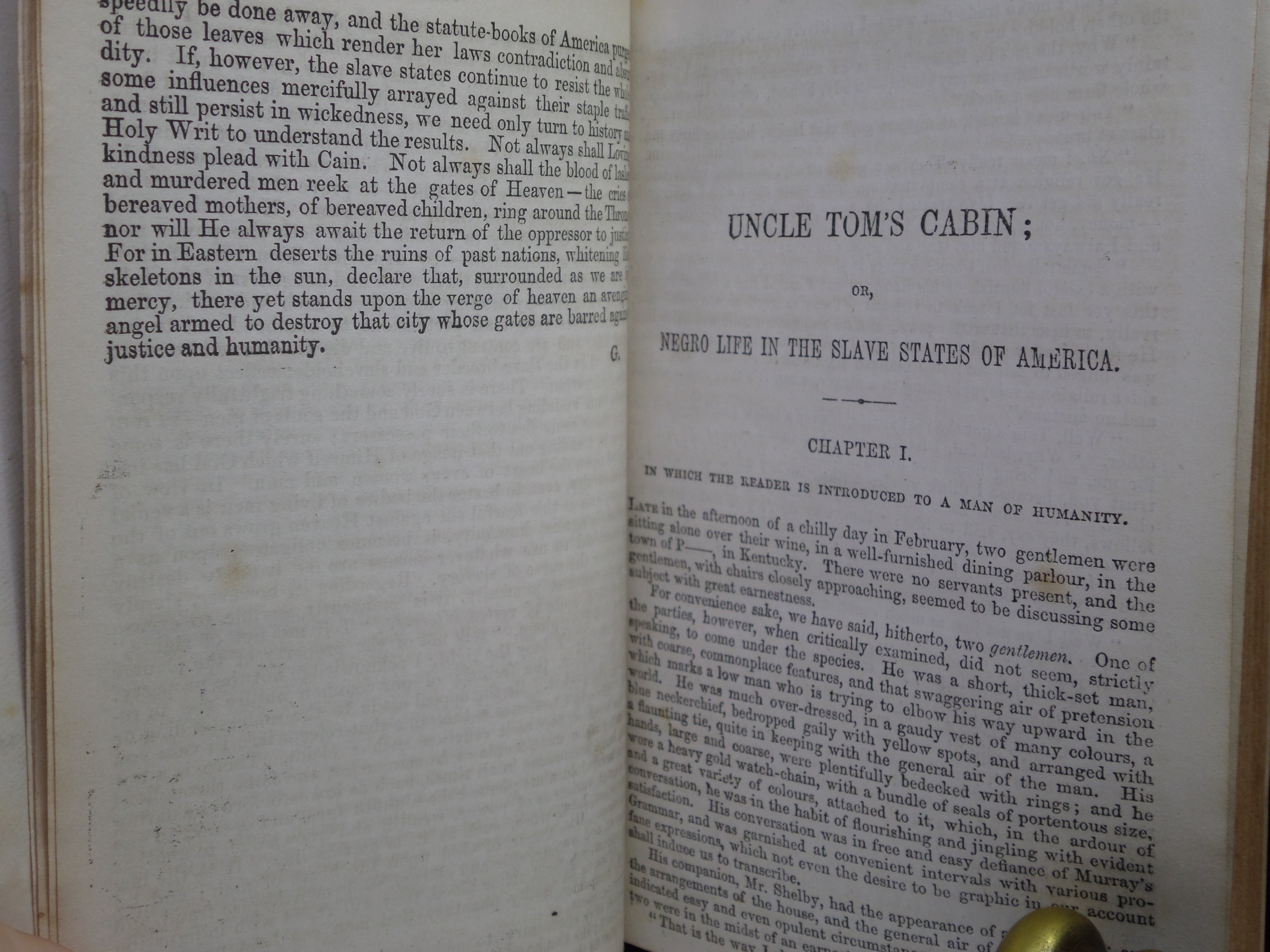 UNCLE TOM'S CABIN BY HARRIET BEECHER STOWE 1852 + THE WHITE SLAVE BY R. HILDRETH