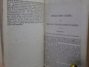 UNCLE TOM'S CABIN BY HARRIET BEECHER STOWE 1852 + THE WHITE SLAVE BY R. HILDRETH