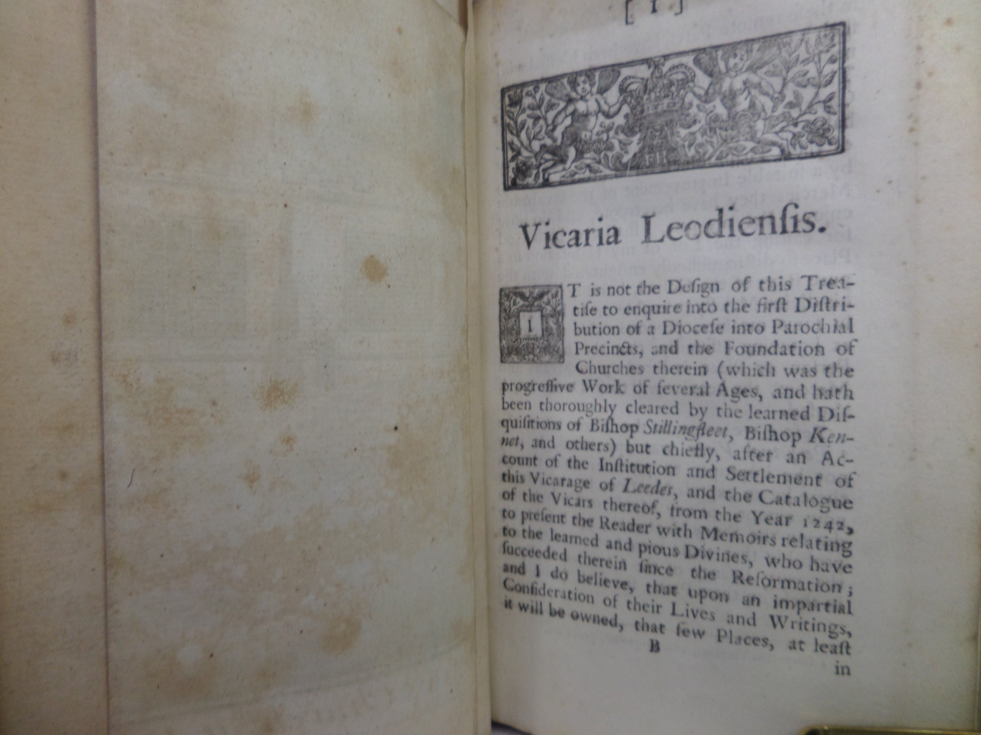 VICARIA LEODIENSIS: OR THE HISTORY OF THE CHURCH OF LEEDES IN YORKSHIRE 1724