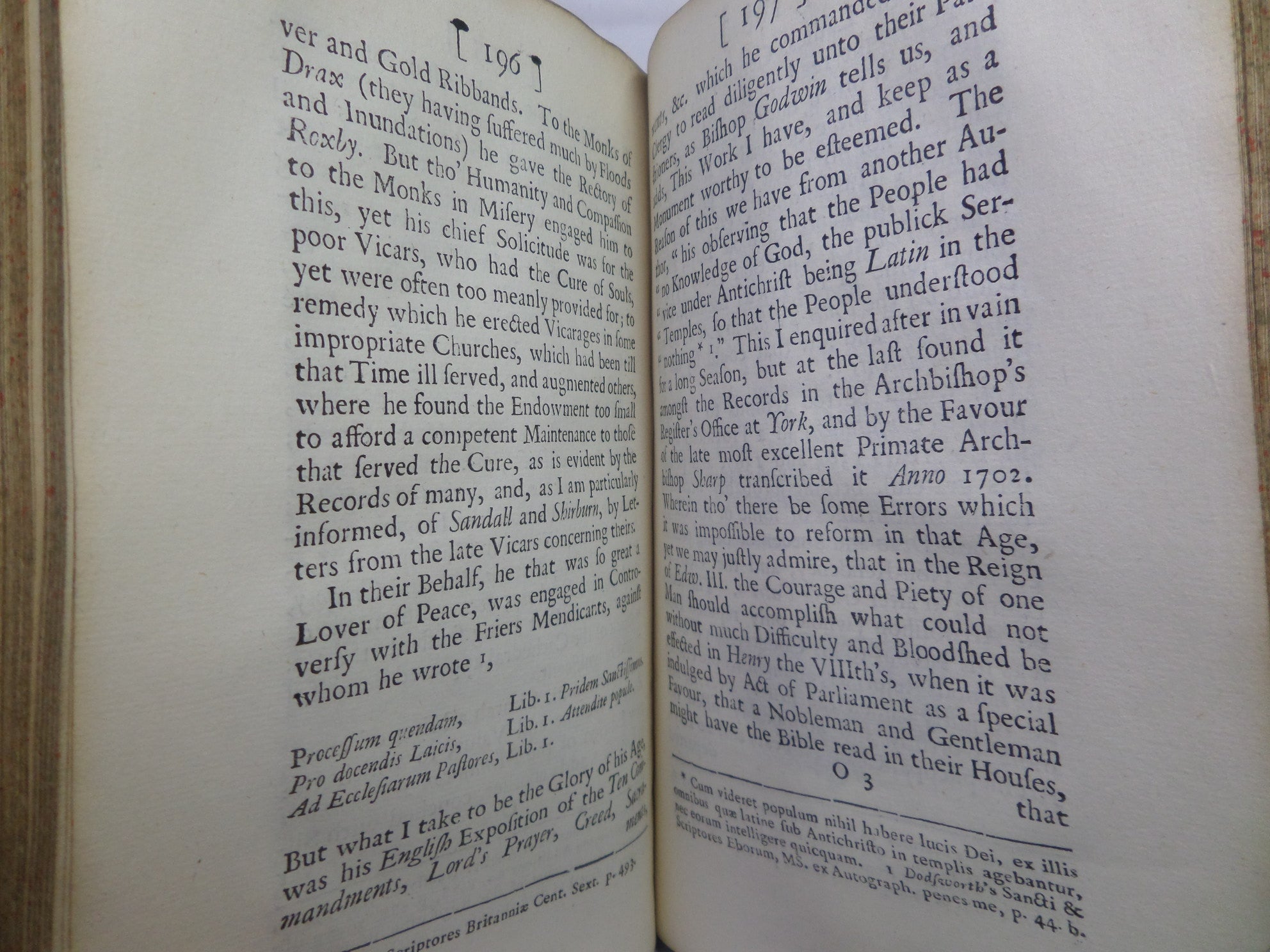 VICARIA LEODIENSIS: OR THE HISTORY OF THE CHURCH OF LEEDES IN YORKSHIRE 1724