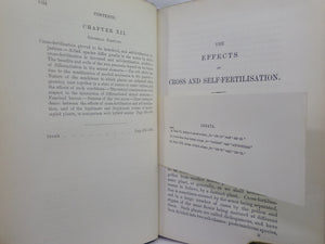 THE EFFECTS OF CROSS AND SELF FERTILISATION BY CHARLES DARWIN 1876 FIRST EDITION