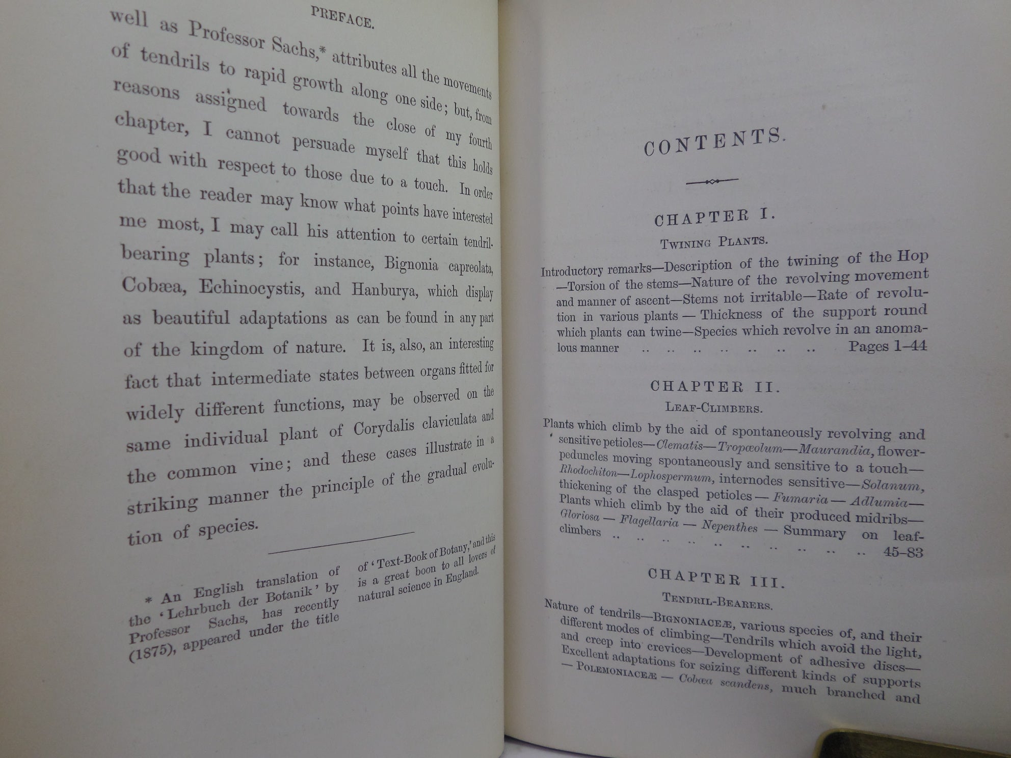 THE MOVEMENTS AND HABITS OF CLIMBING PLANTS BY CHARLES DARWIN 1875