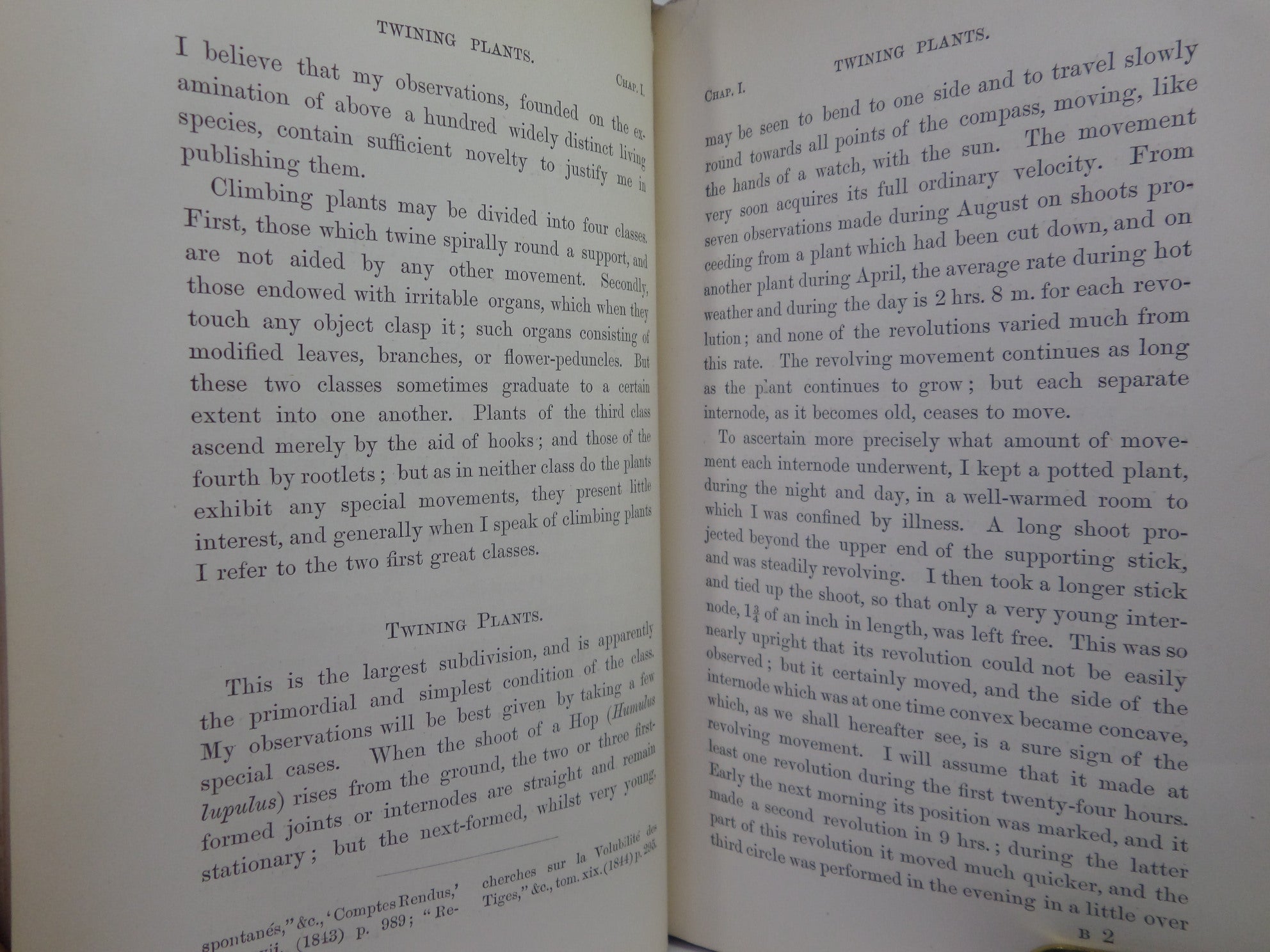 THE MOVEMENTS AND HABITS OF CLIMBING PLANTS BY CHARLES DARWIN 1875