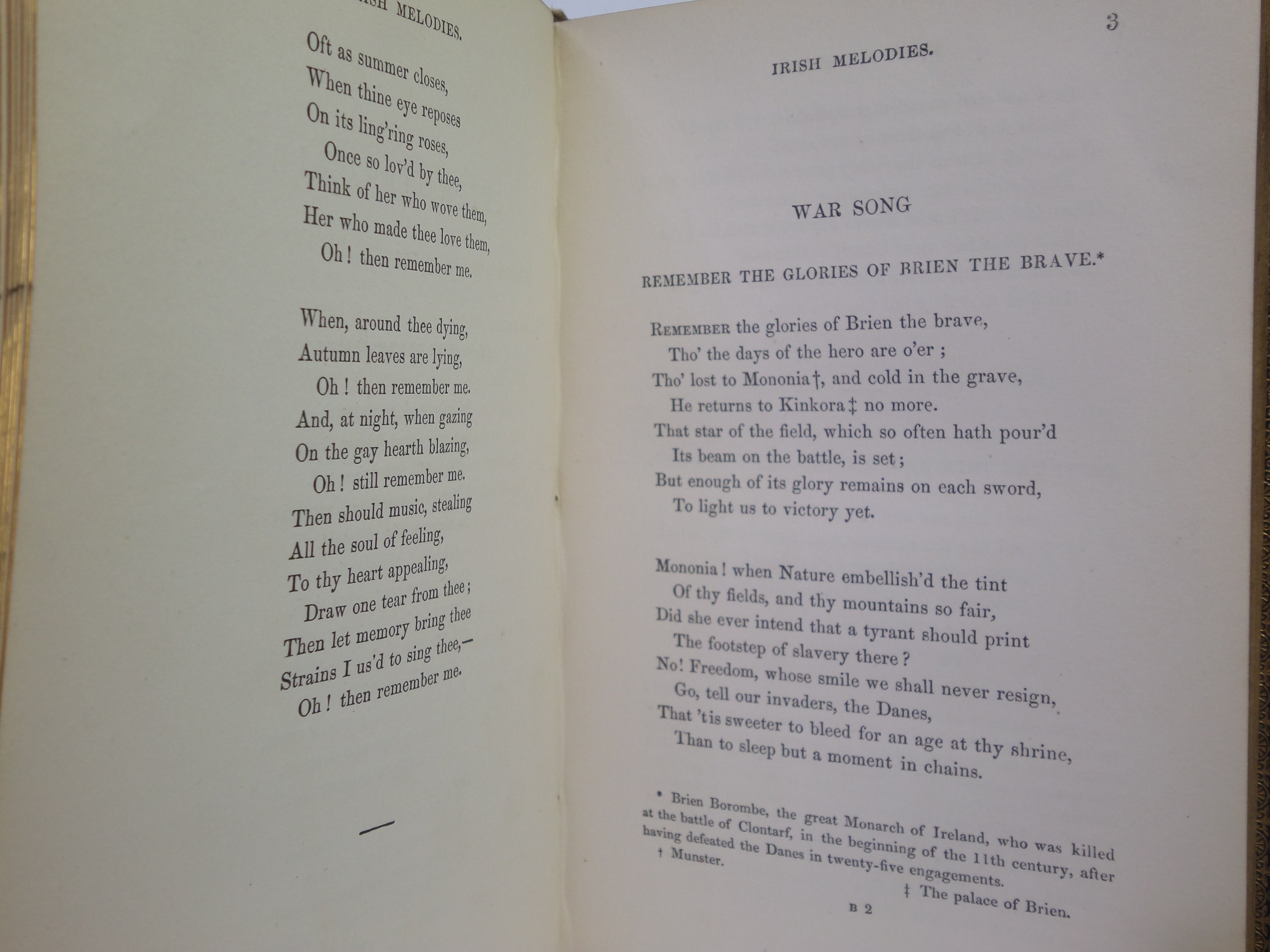 IRISH MELODIES BY THOMAS MOORE 1849 FINE BINDING