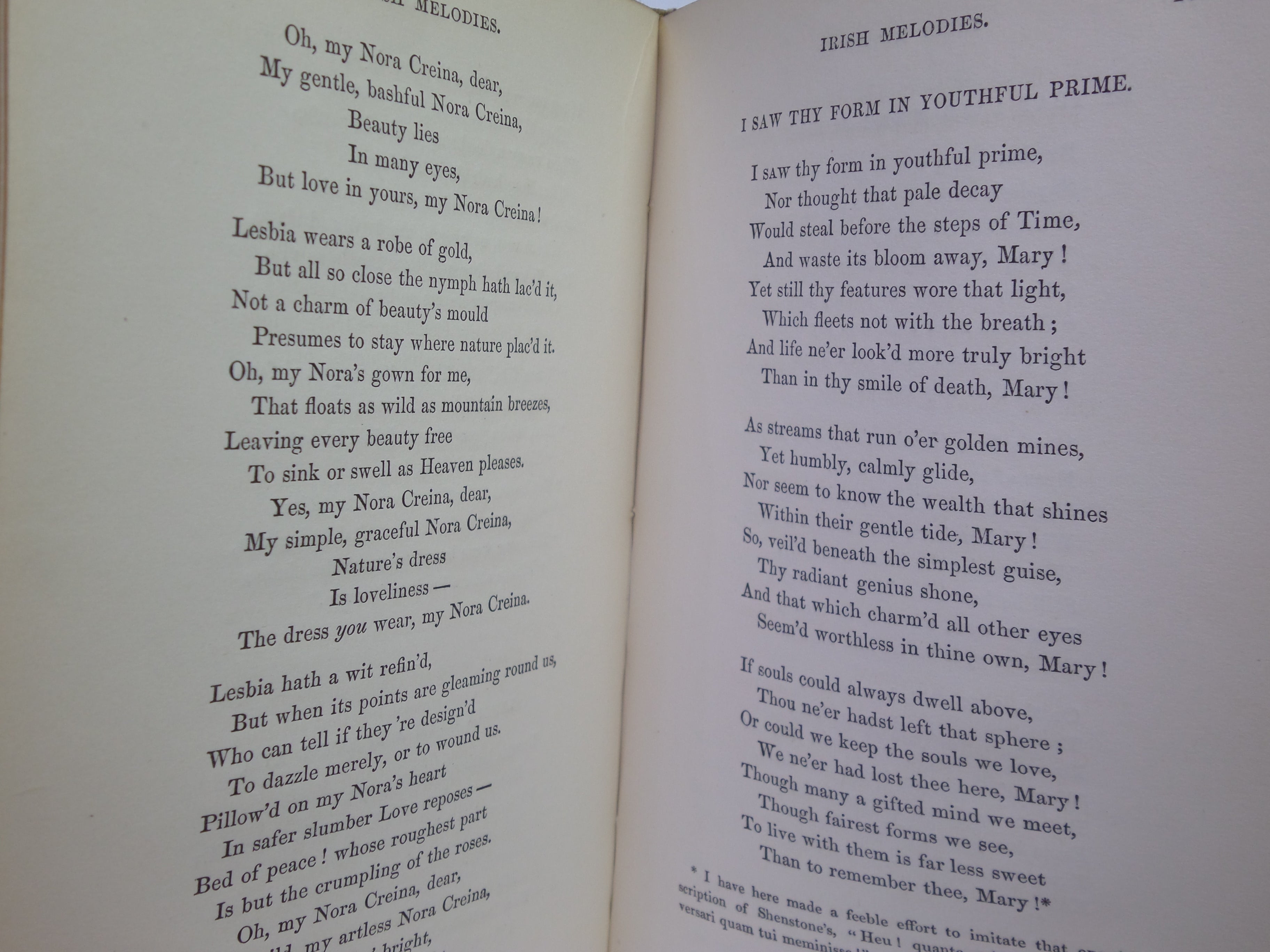 IRISH MELODIES BY THOMAS MOORE 1849 FINE BINDING